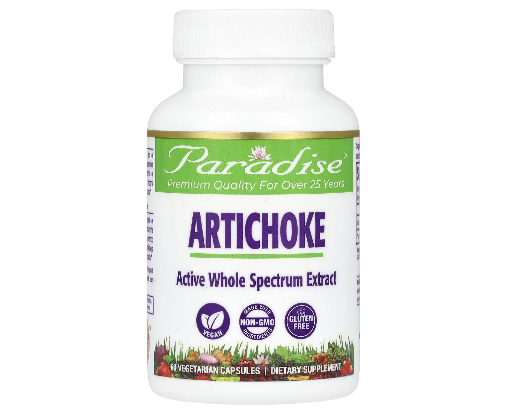 Paradise Herbs, Artichoke, 60 Vegetarian Capsules