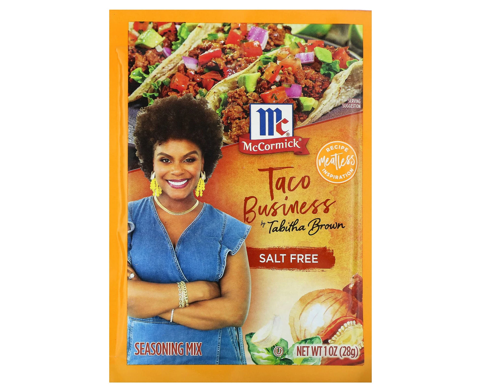 McCormick, Taco Business by Tabitha Brown, Salt Free, 1 oz (28 g)