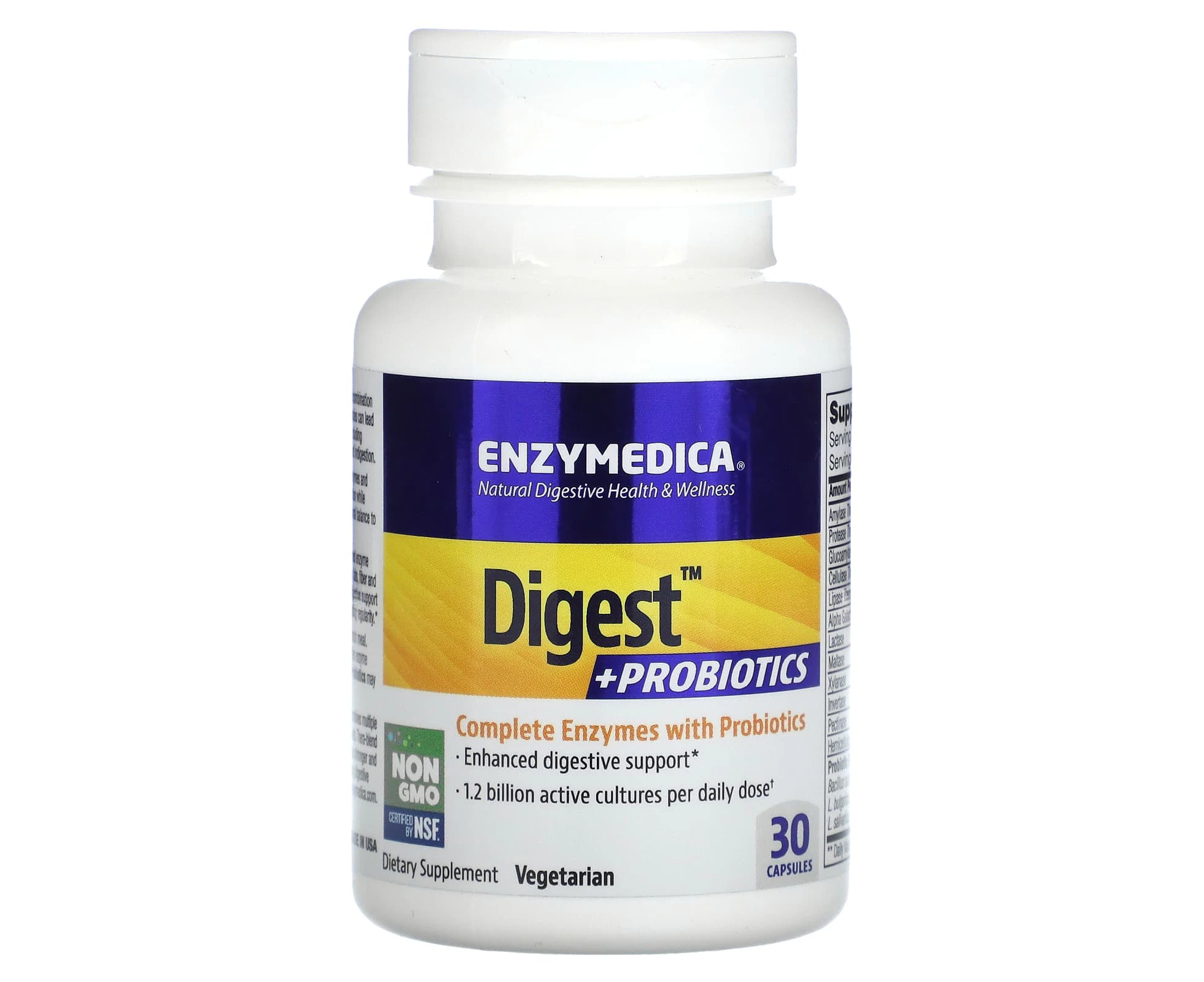 Enzymedica, Digest + Probiotics, 30 Capsules