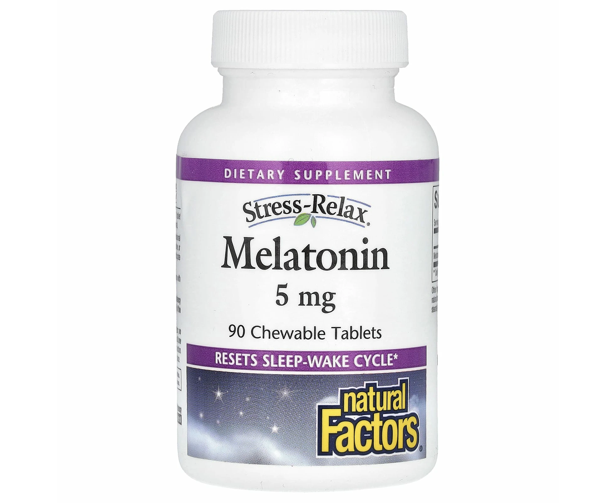 Natural Factors, Stress-Relax¬Æ, Melatonin, 5 mg, 90 Chewable Tablets