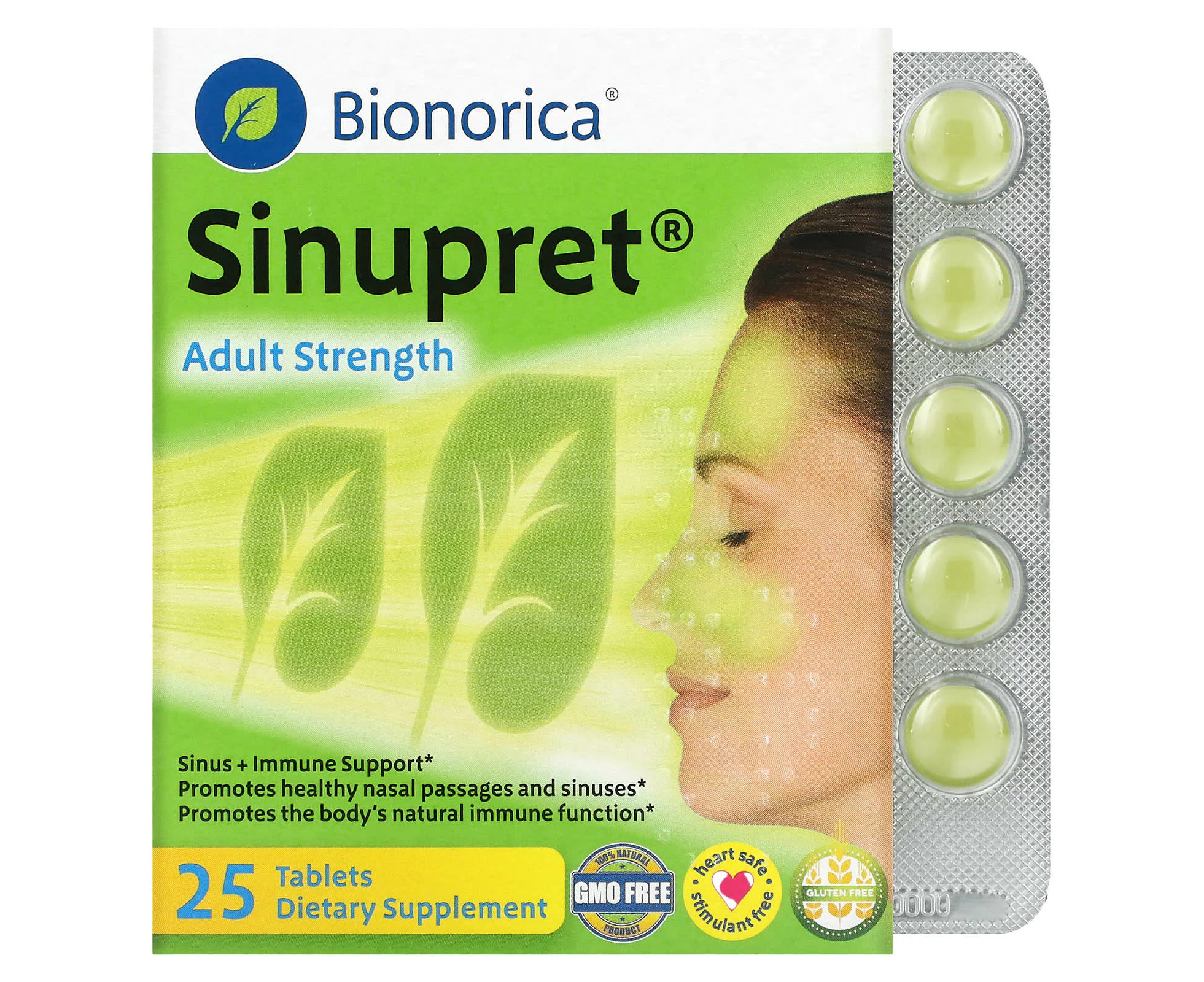 Bionorica, Sinupret, Sinus + Immune Support, Adult Strength, 25 Tablets