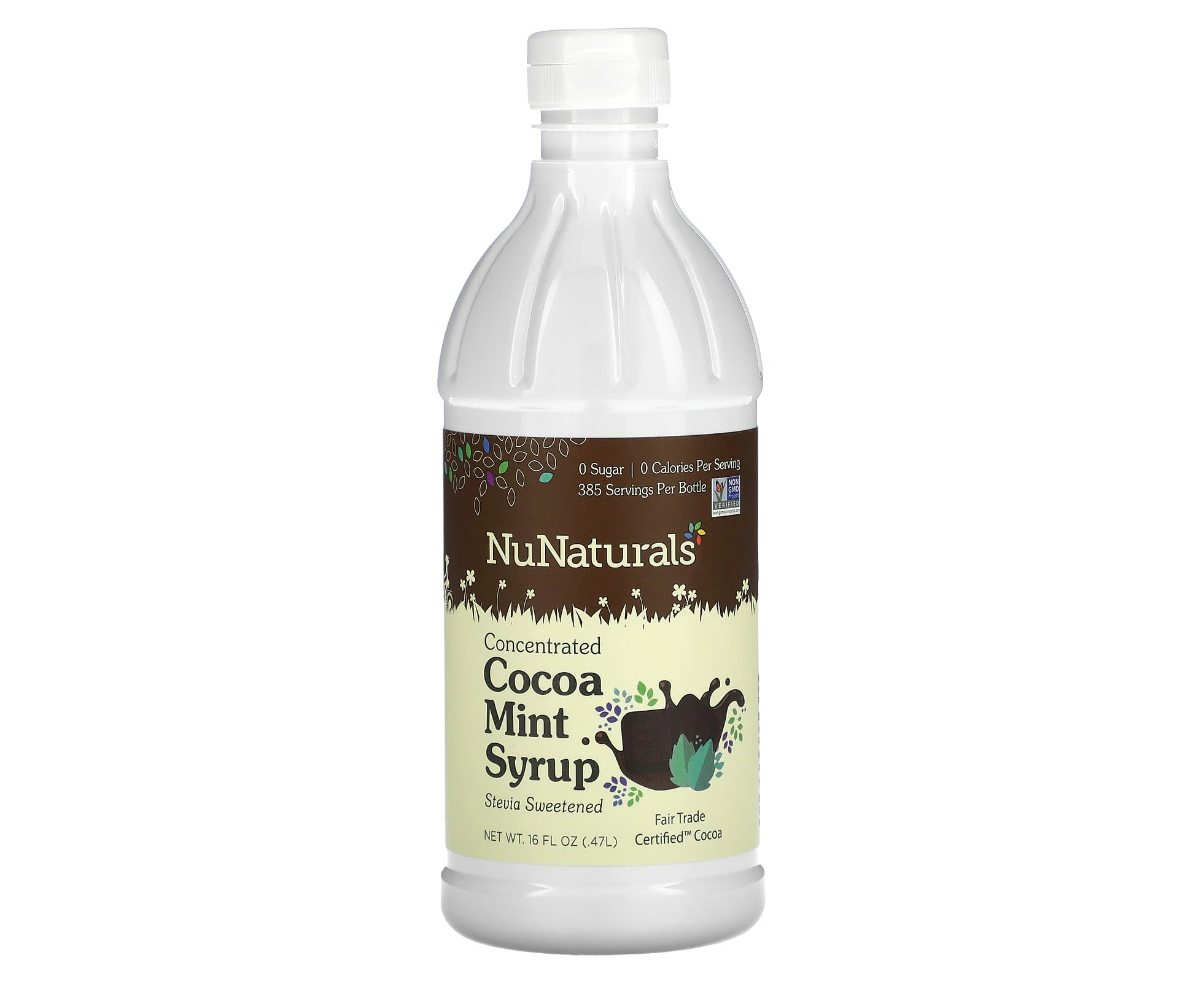 NuNaturals, Concentrated Cocoa Mint Syrup, 16 fl oz (0.47 l)