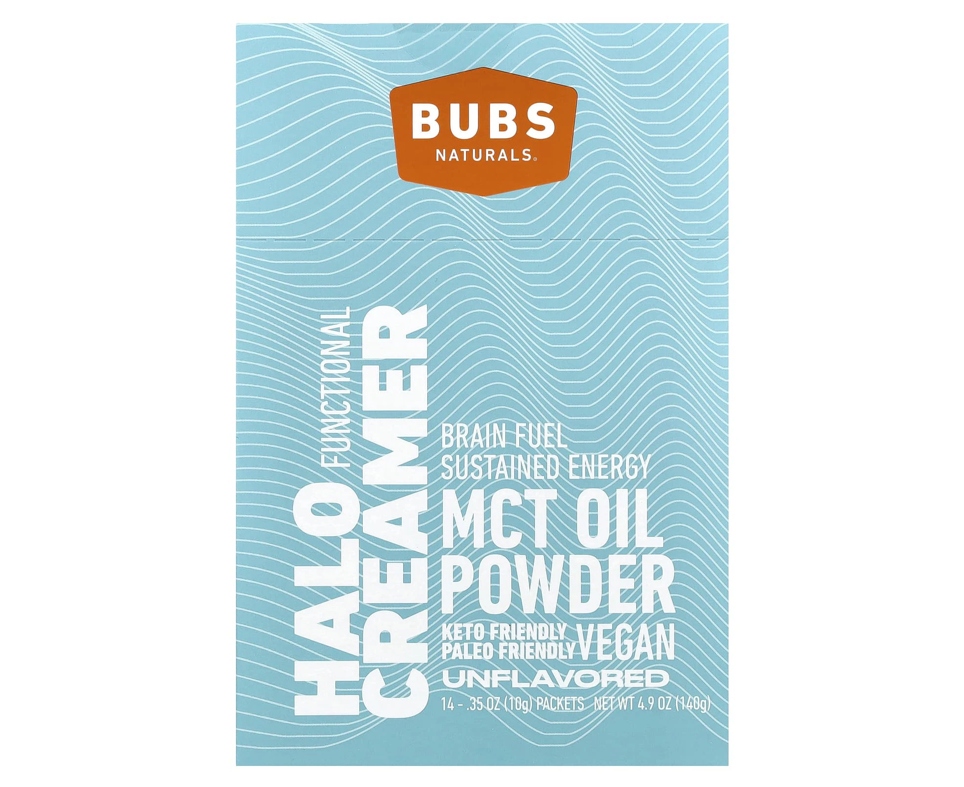 BUBS Naturals, Halo Creamer, MCT Oil Powder, Unflavored, 14 Packets, 0.35 oz (10 g) Each