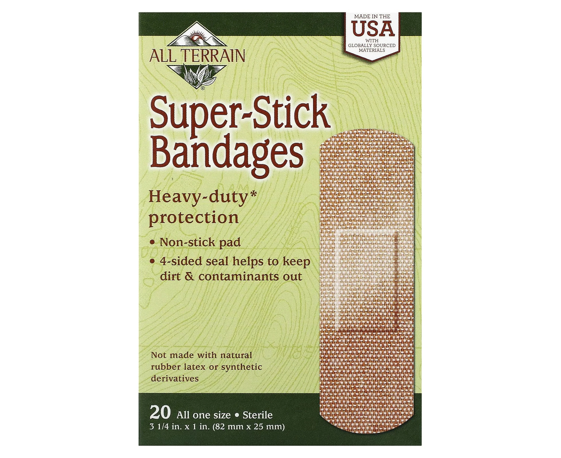 All Terrain, Super-Stick Bandages, 20 Bandages