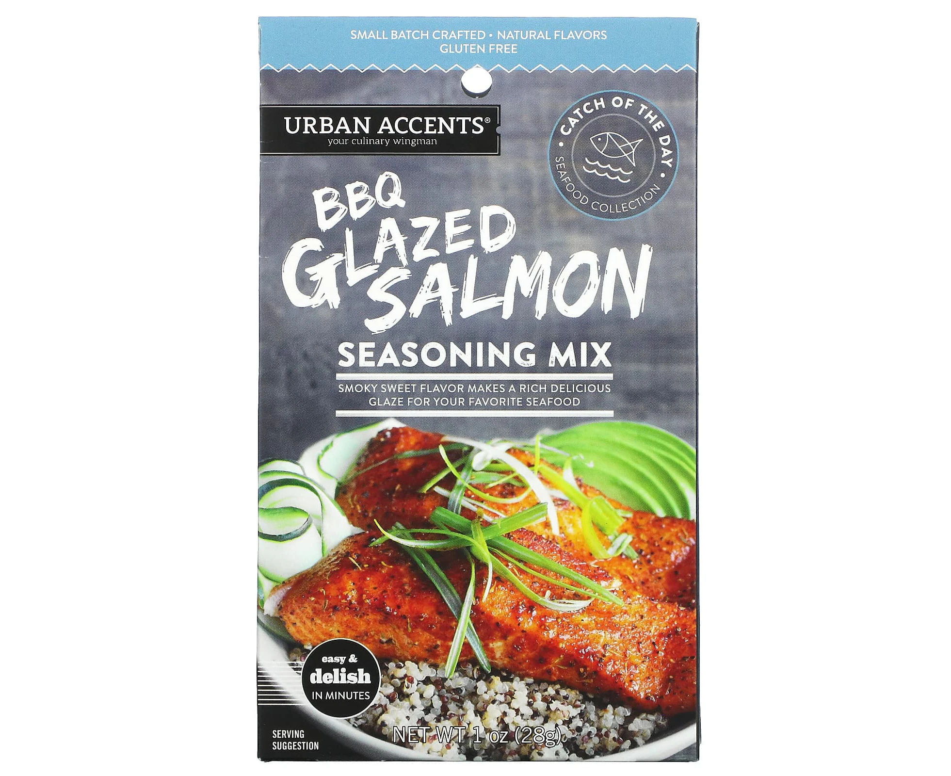 Urban Accents, BBQ Glazed Salmon Seasoning Mix, 1 oz (28 g)