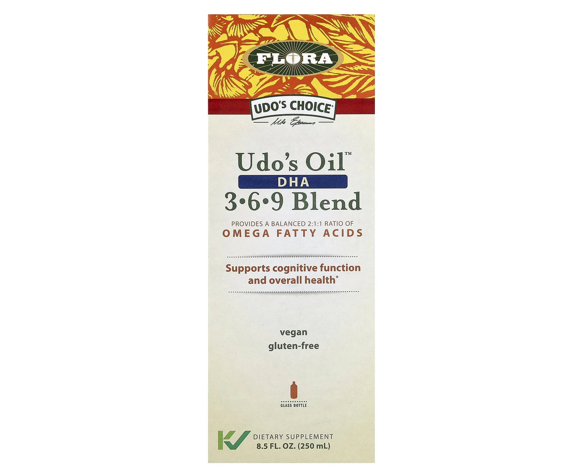 Flora, Udo's Choice, Udo's Oil, DHA 3-6-9 Blend, 8.5 fl oz (250 ml)