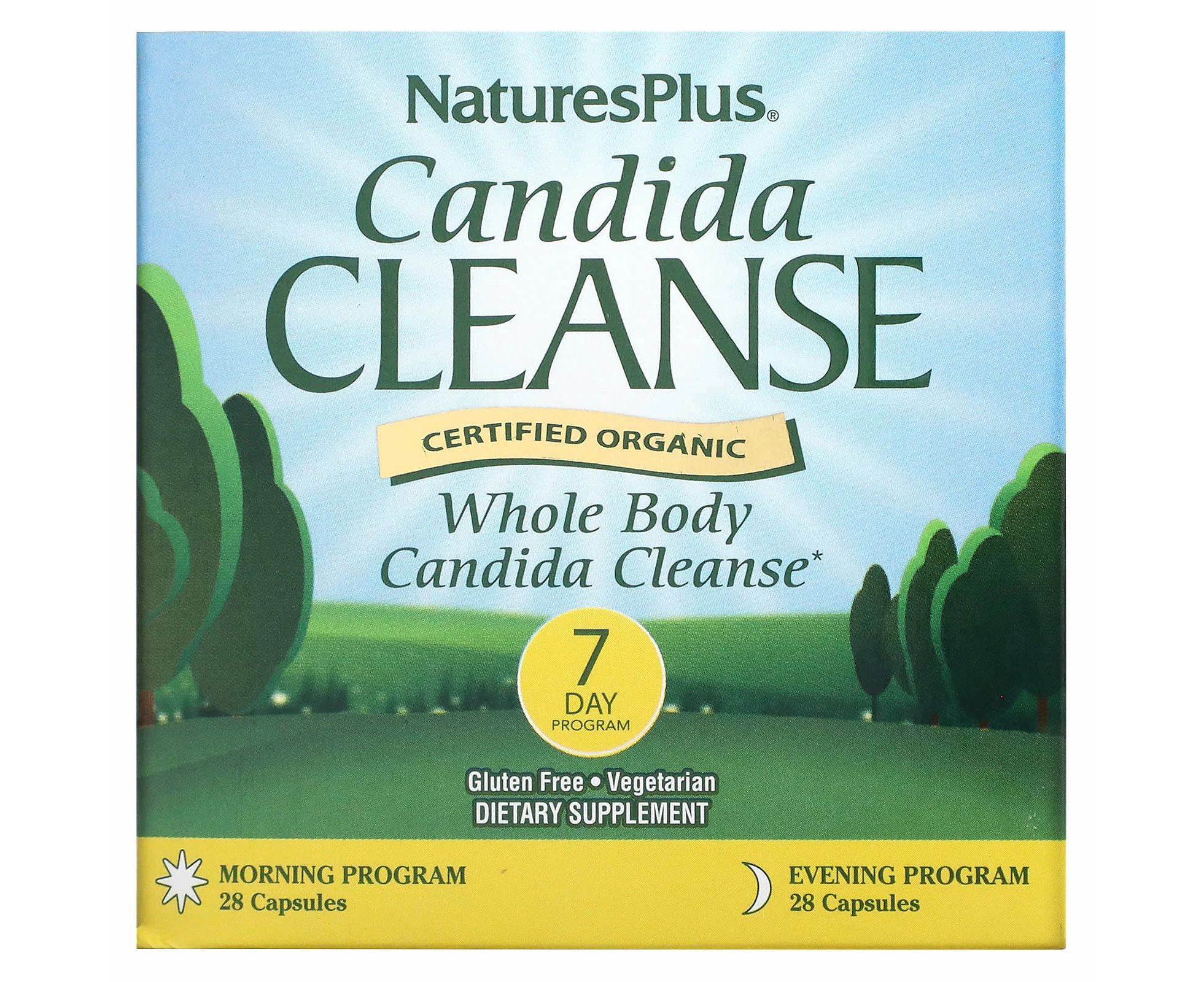 NaturesPlus, Candida Cleanse, 7 Day Program, 2 Bottles, 28 Capsules Each