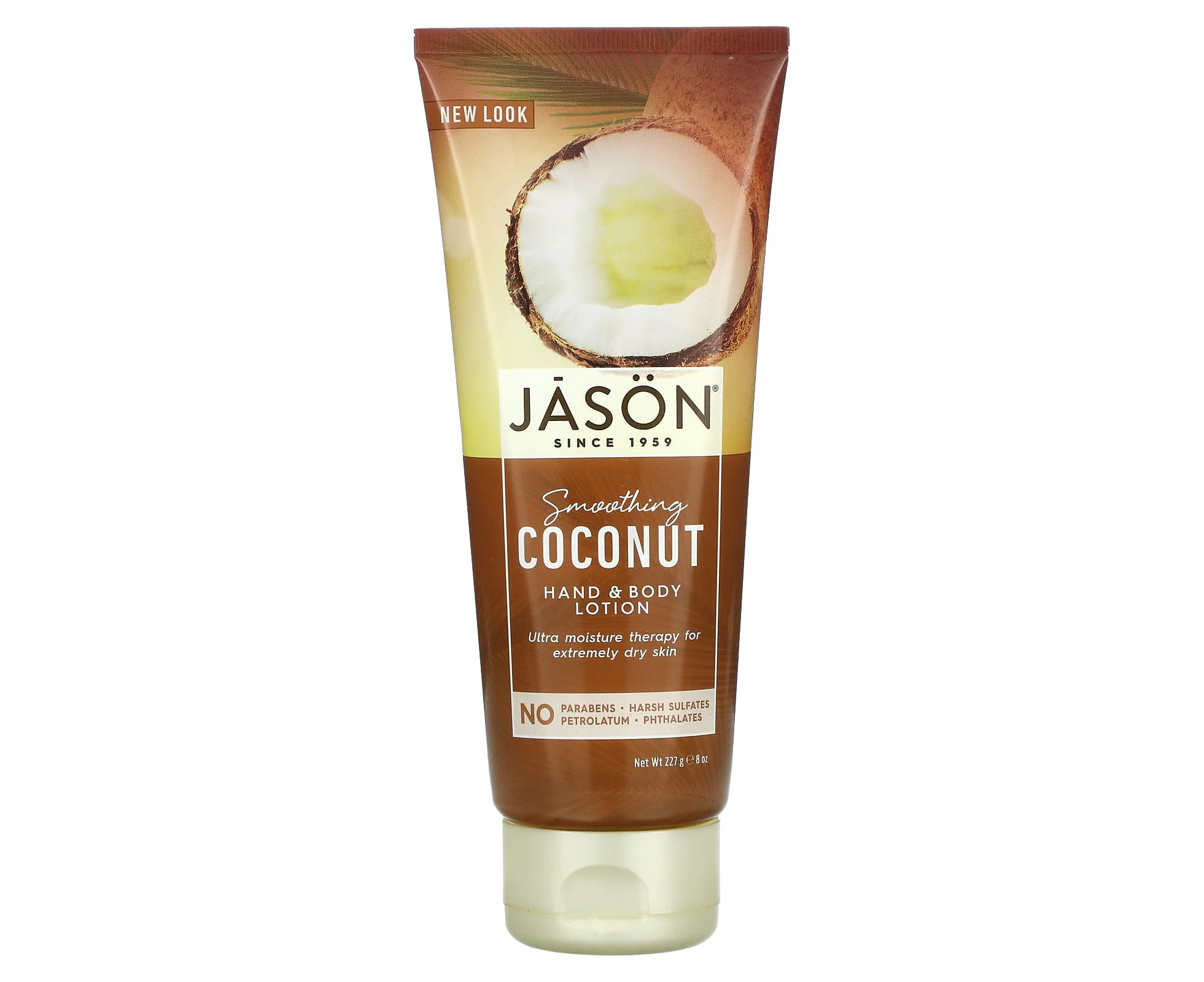 Jason Natural, Hand & Body Lotion, Smoothing Coconut, 8 oz (227 g)