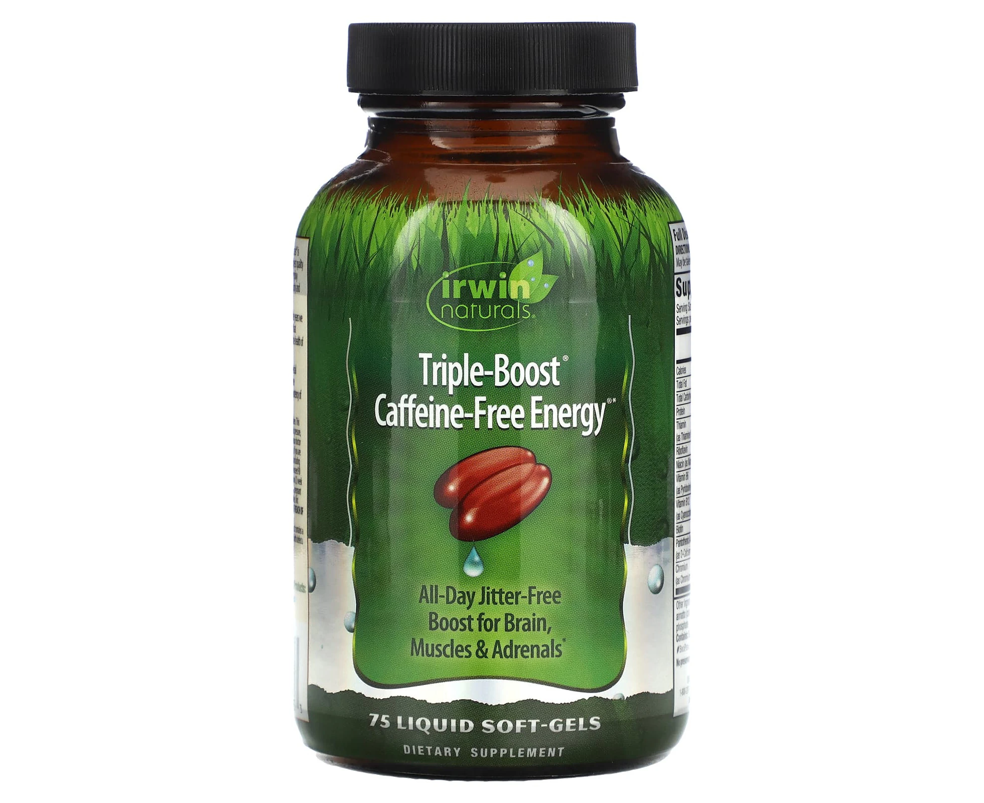 Irwin Naturals, Triple-Boost Caffeine-Free Energy, 75 Liquid Soft-Gels