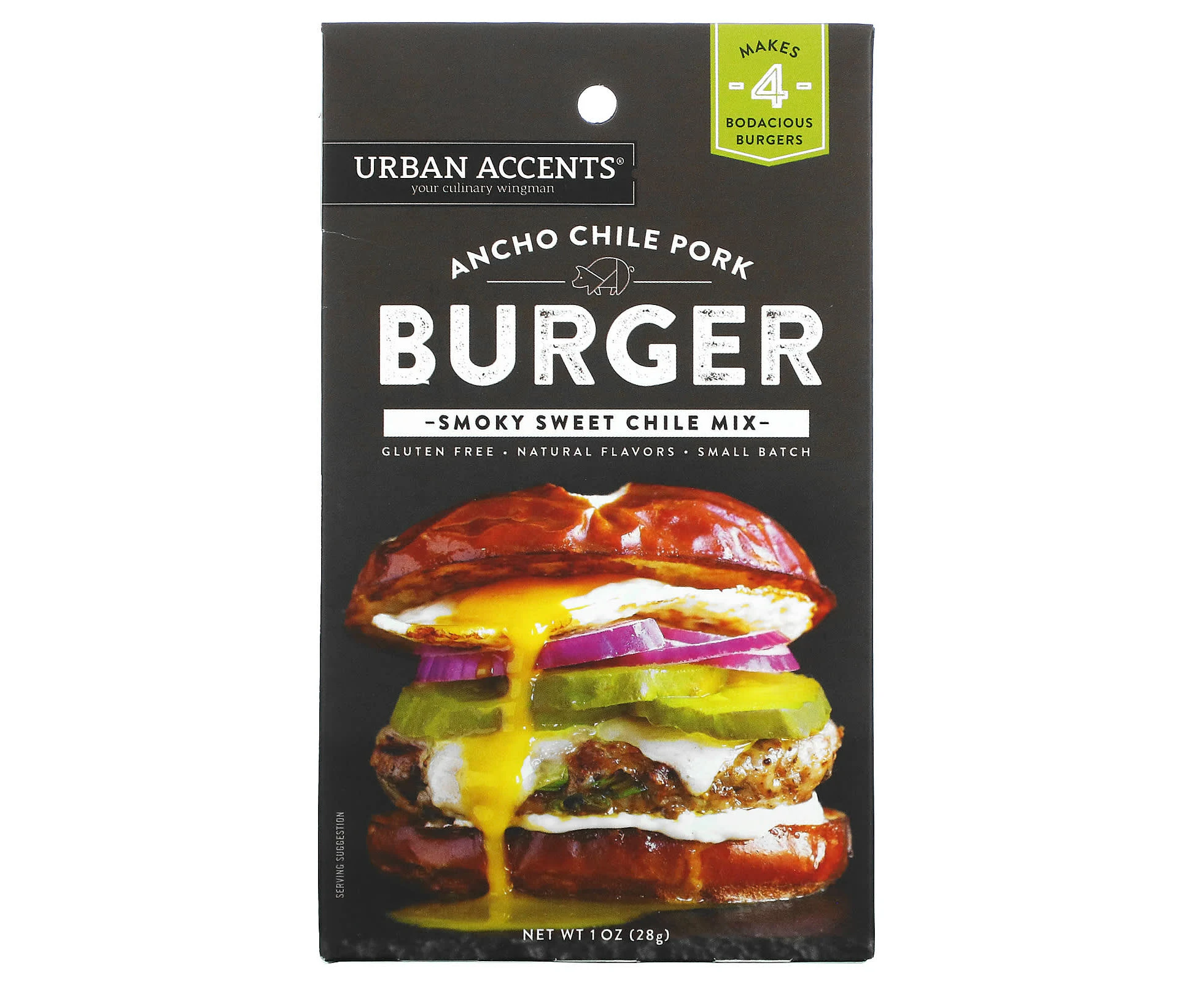 Urban Accents, Ancho Chile Pork Burger, Smoky Sweet Chile Mix, 1 oz (28 g)