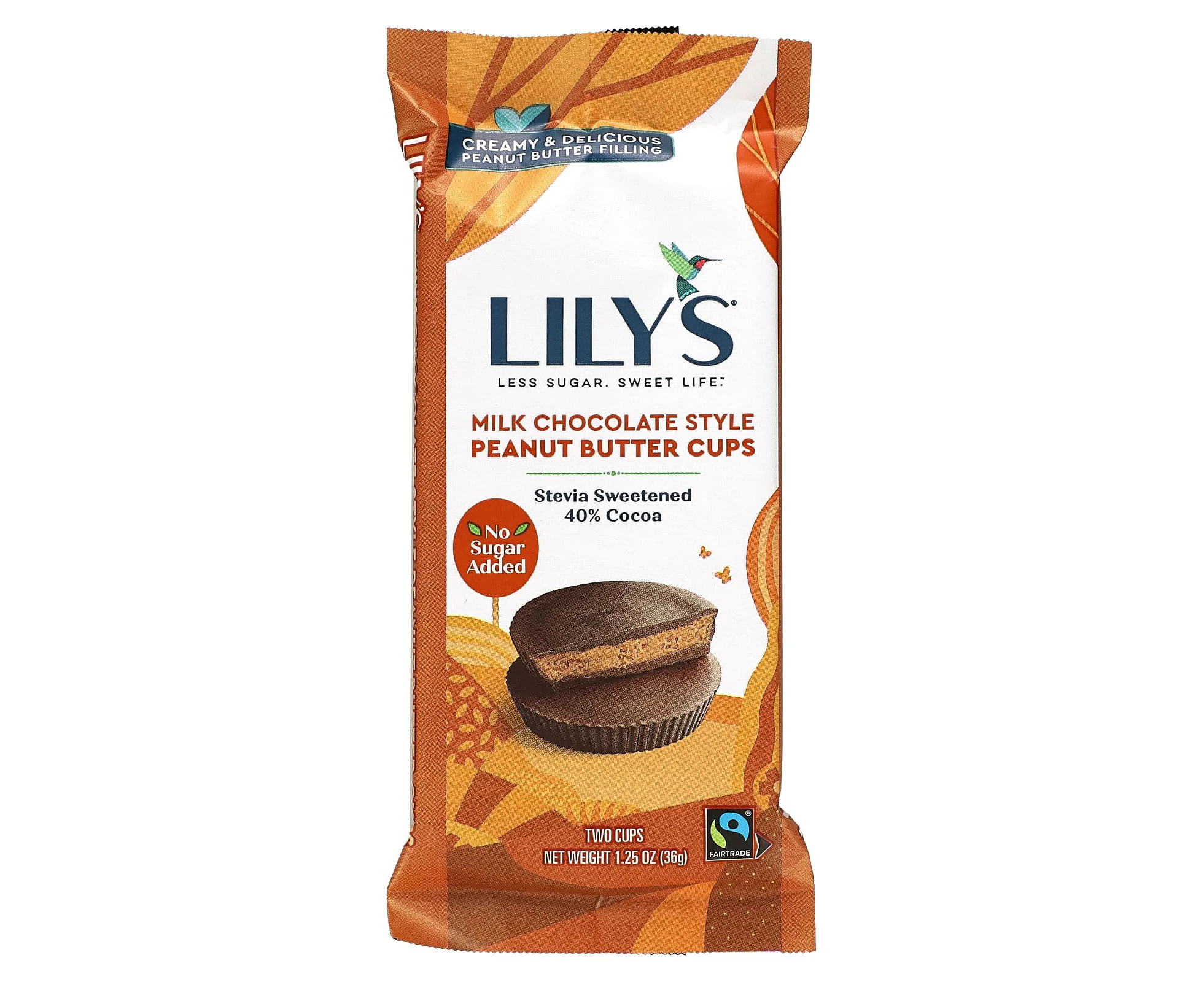 Lily's Sweets, Peanut Butter Cups, Milk Chocolate Style, 2 Cups, 1.25 oz (36 g)