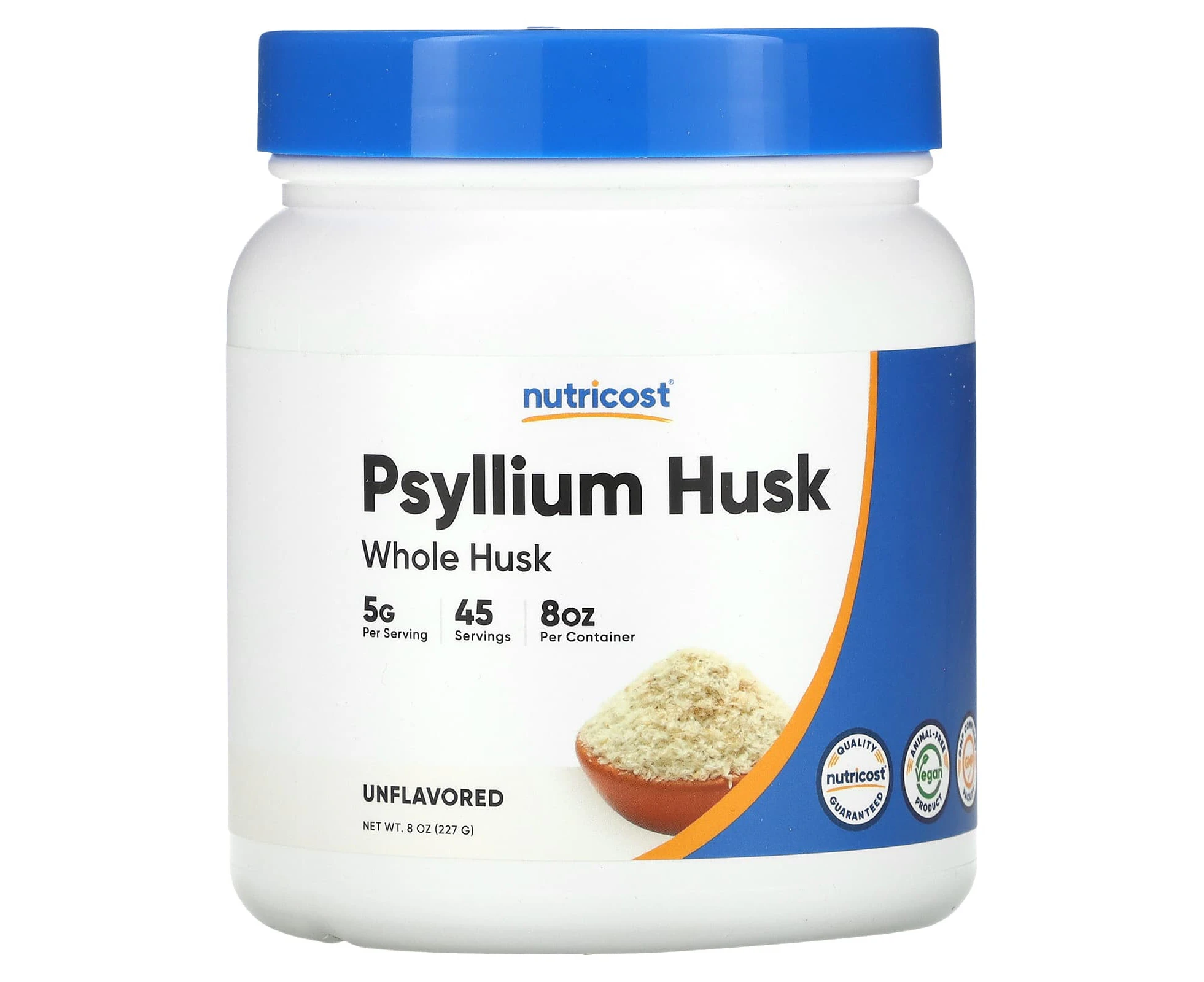 Nutricost, Psyllium Husk, Whole Husk, Unflavored, 8 oz (227 g)