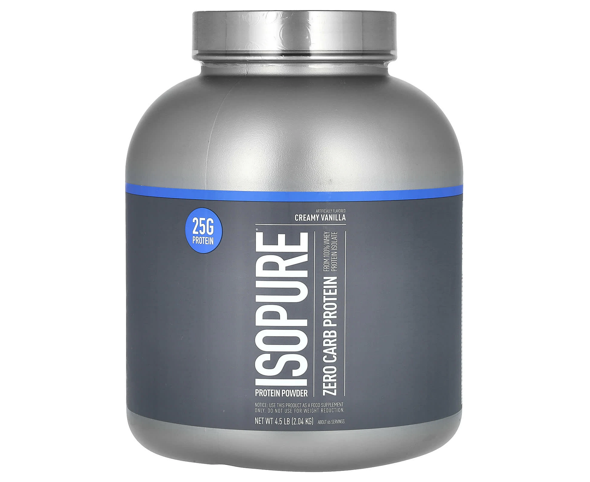 Isopure, Zero Carb Protein Powder, Creamy Vanilla, 4.5 lb (2.04 kg)