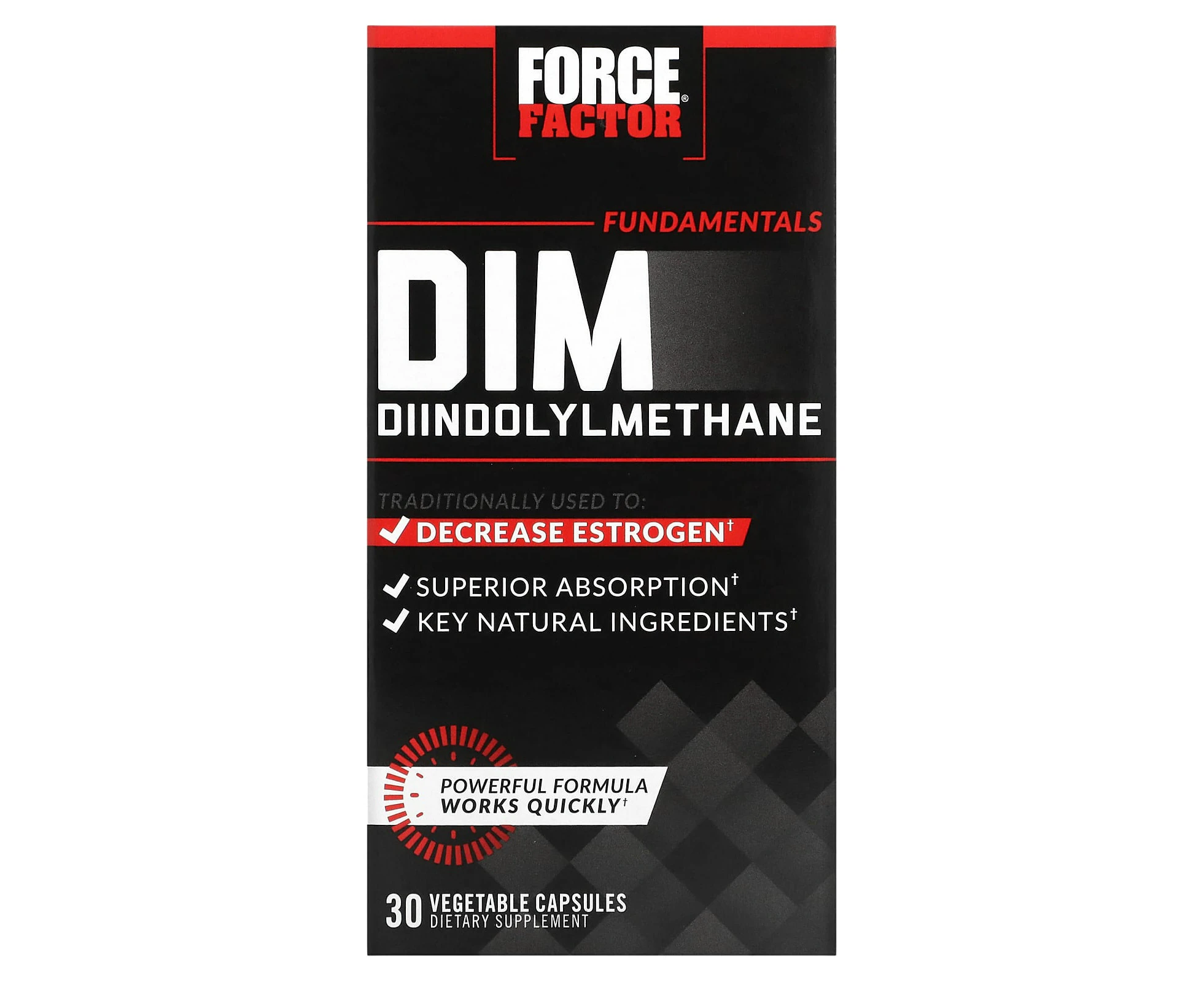 Force Factor, Fundamentals DIM Diindolylmethane, 30 Vegetable Capsules