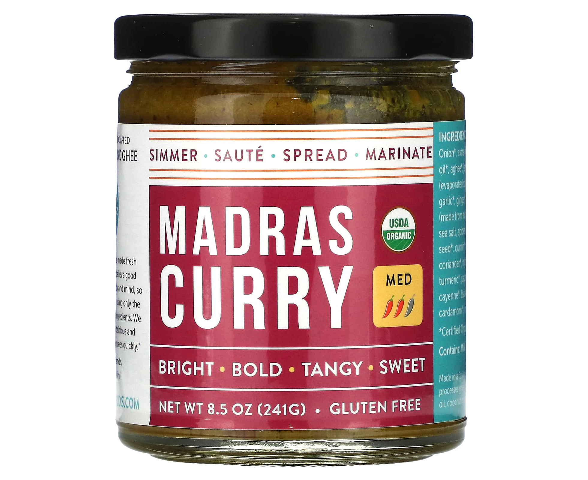 Pure Indian Foods, Madras Curry, Medium, 8.5 oz (241 g)