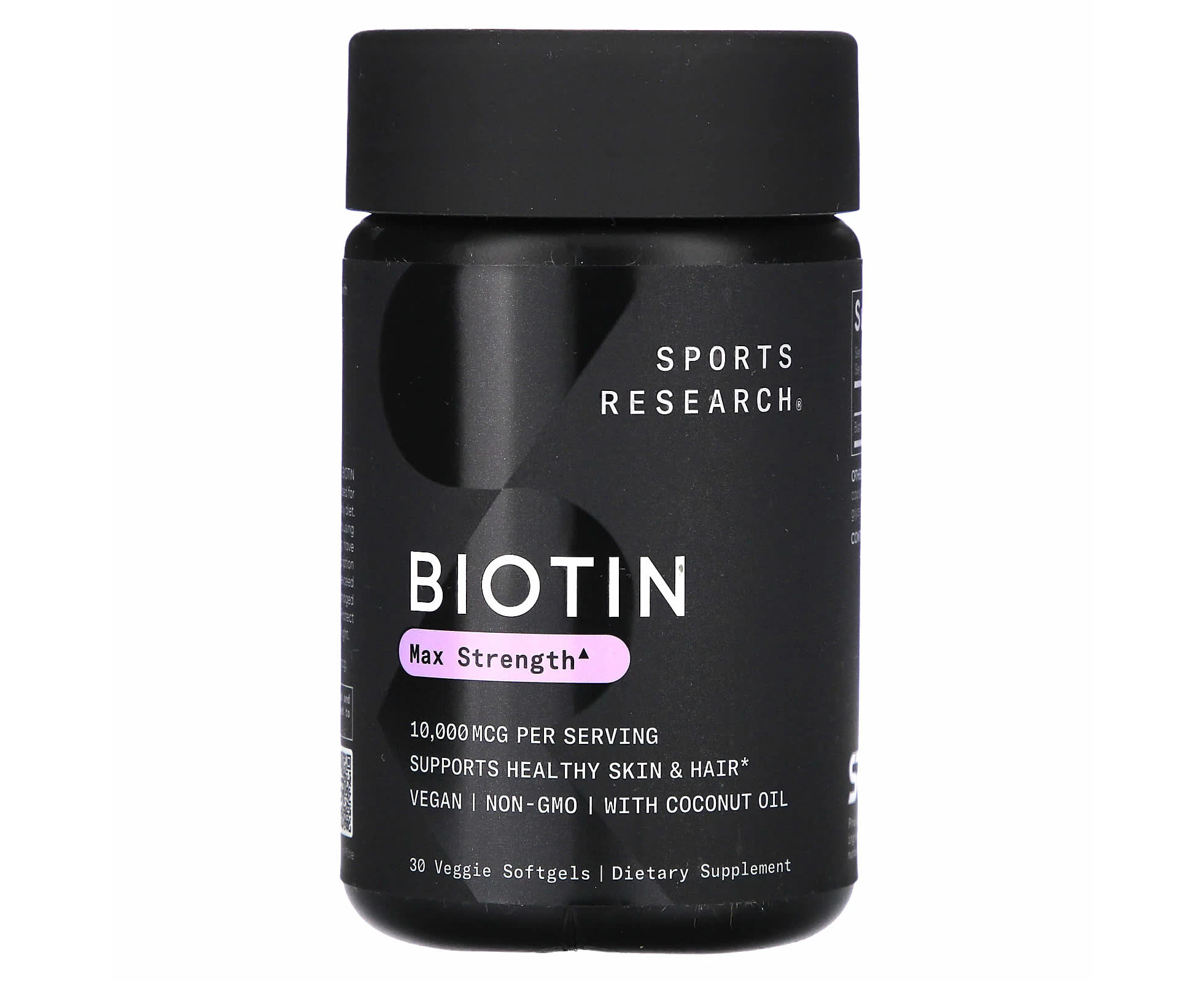 Sports Research, Biotin, Max Strength, 10,000 mcg, 30 Veggie Softgels