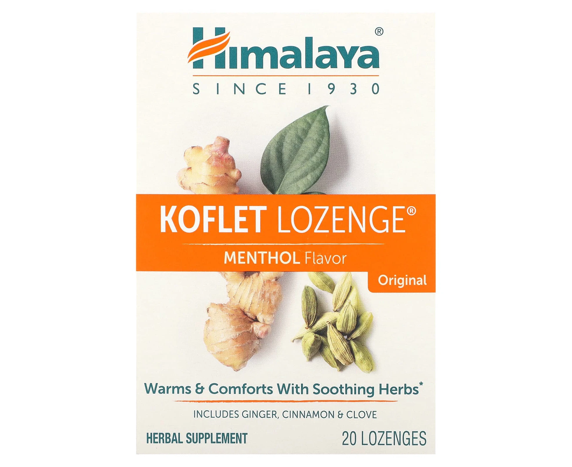 Himalaya, Koflet Lozenge, Original, Menthol, 20 Lozenges