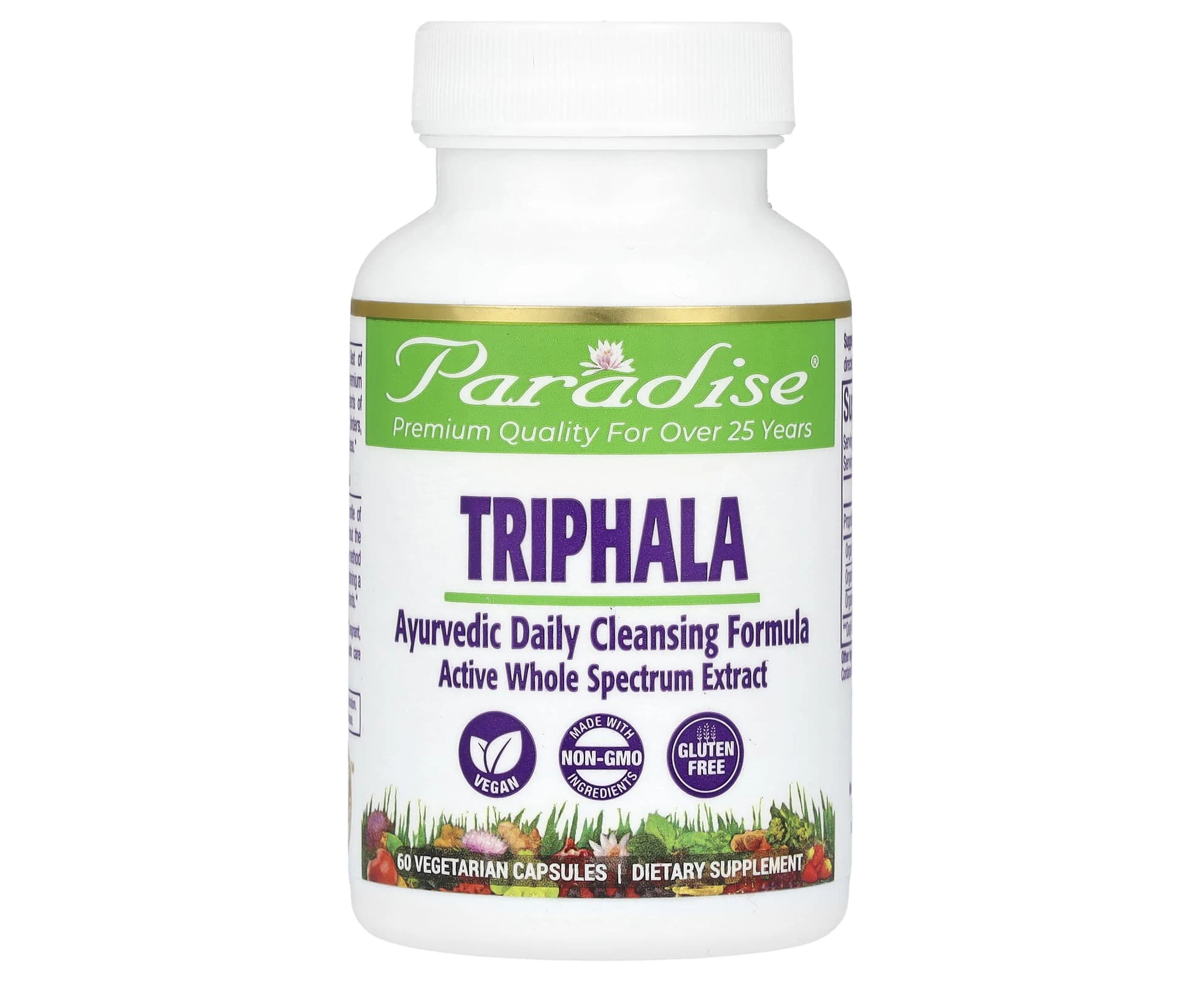 Paradise Herbs, Triphala, 60 Vegetarian Capsules