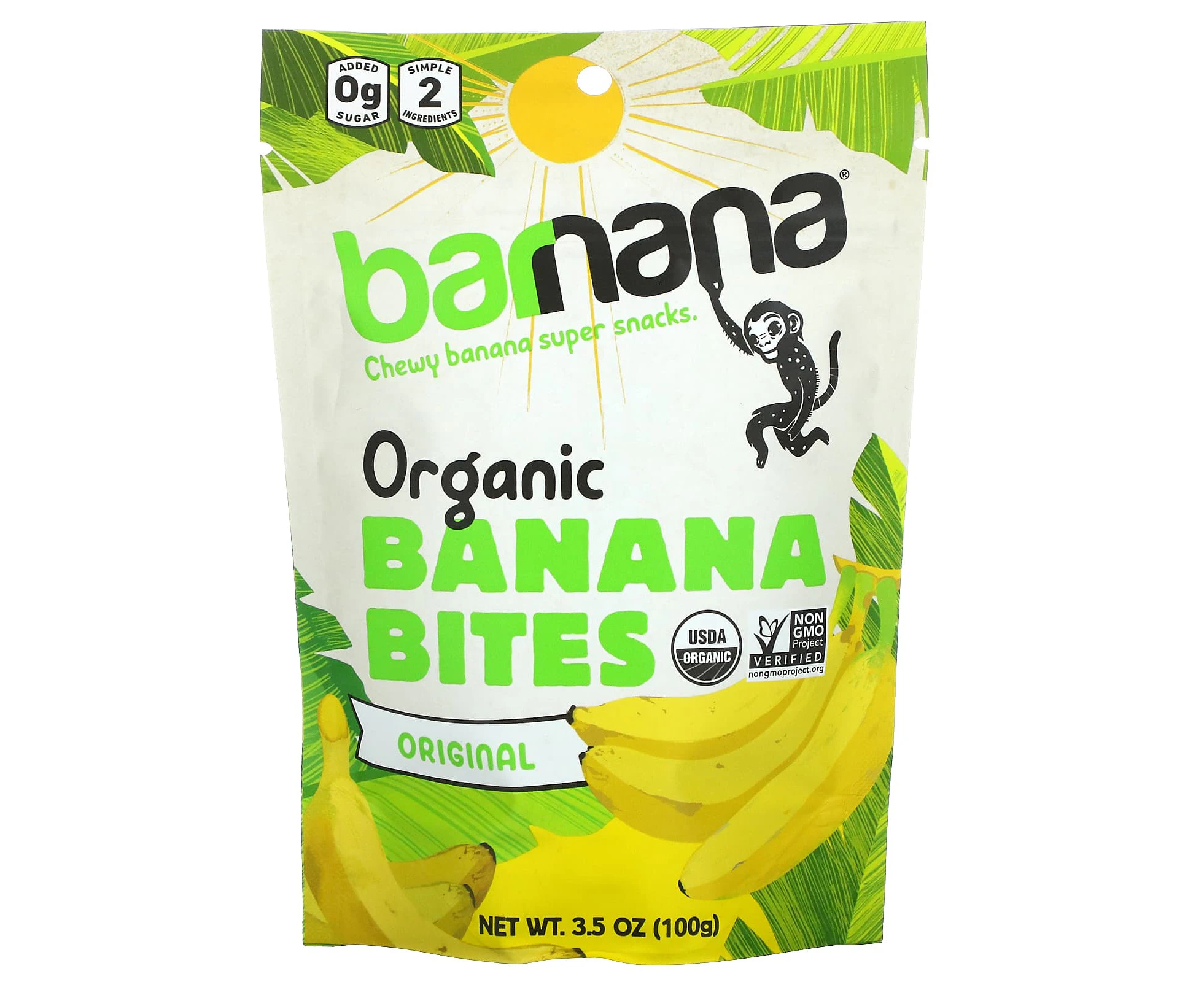 Barnana, Organic Banana Bites, Original, 3.5 oz (100 g)