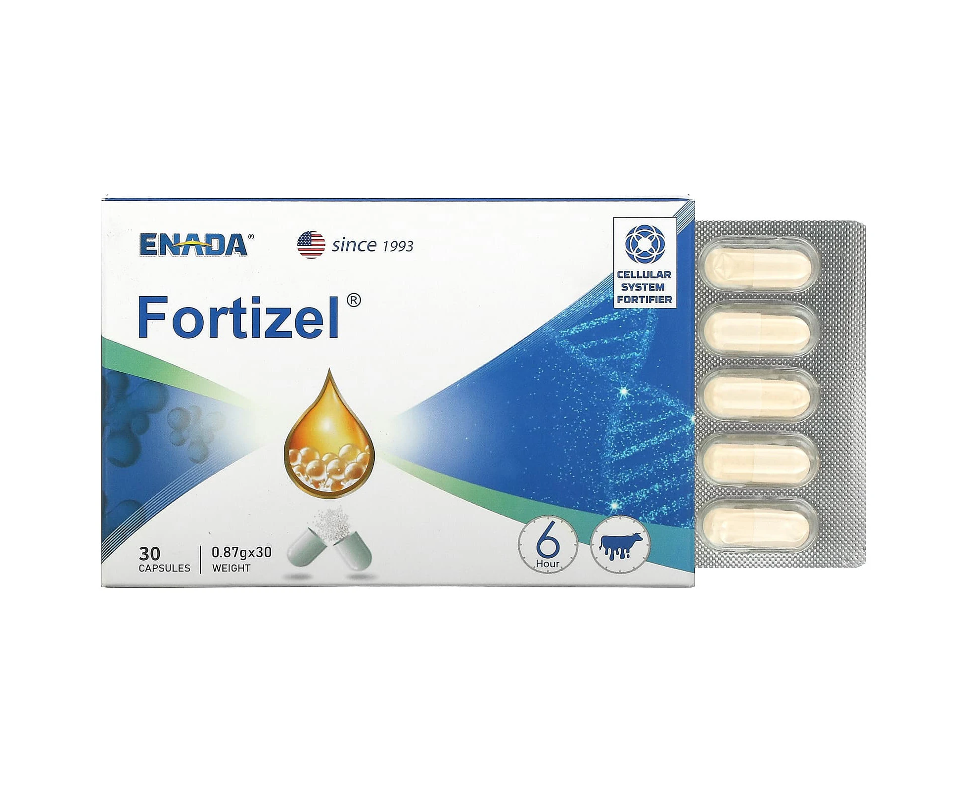 ENADA, Fortizel, Cellular System Fortifier, 30 Capsules