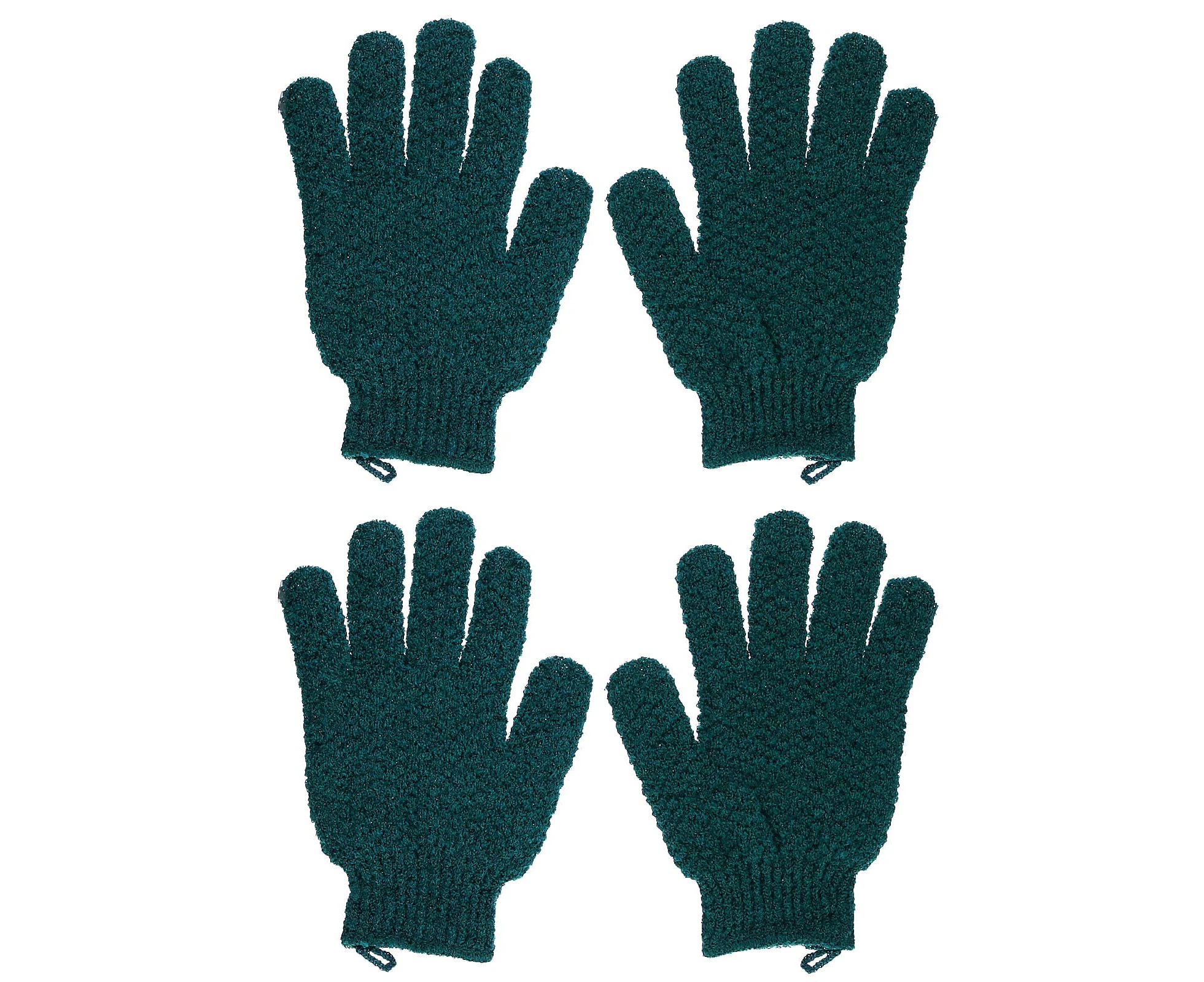 Beauty By Earth, Exfoliating Gloves, Medium Exfoliation, Green, 2 Pairs