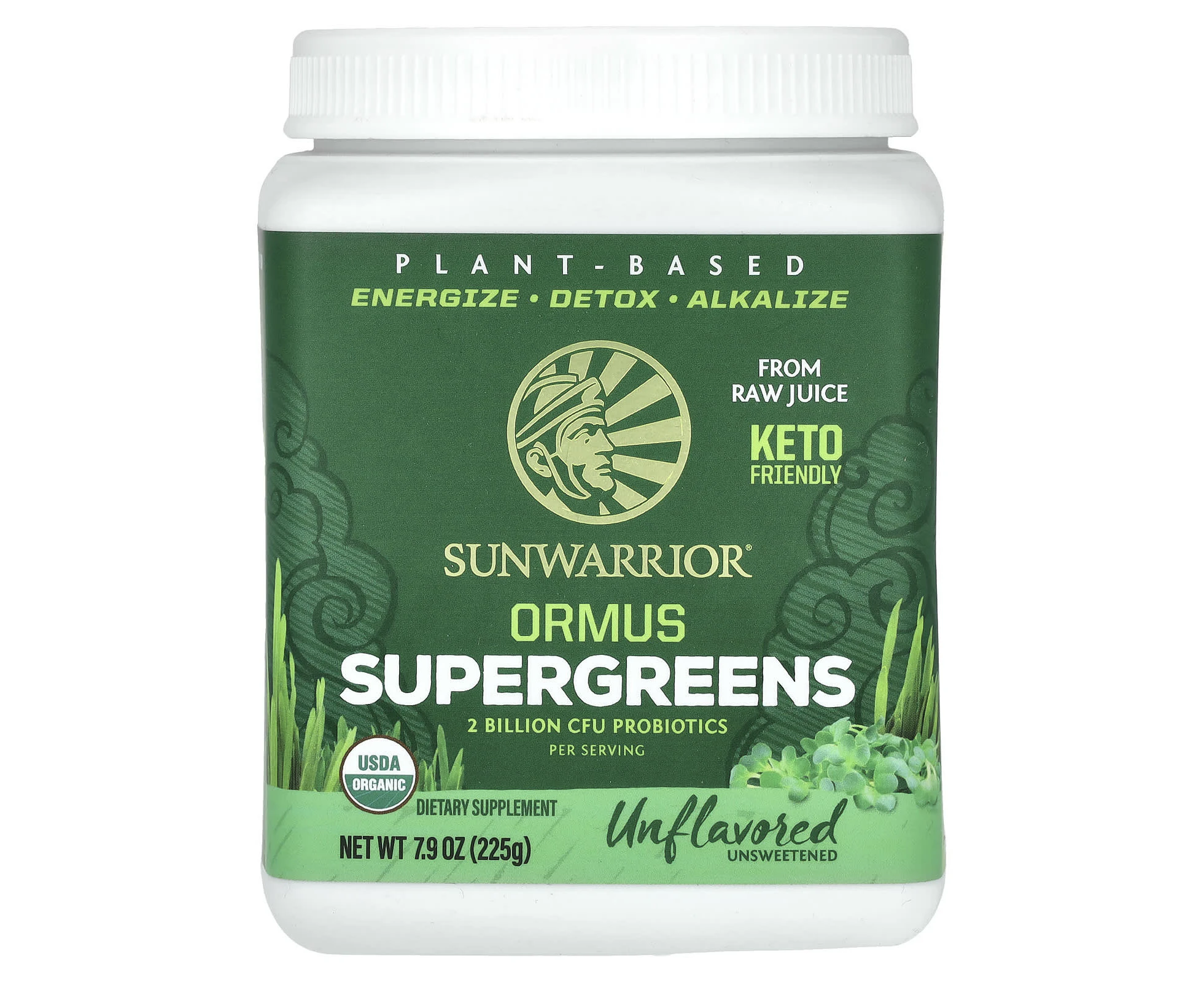 Sunwarrior, Ormus Supergreens, Unflavored , 7.9 oz (225 g)