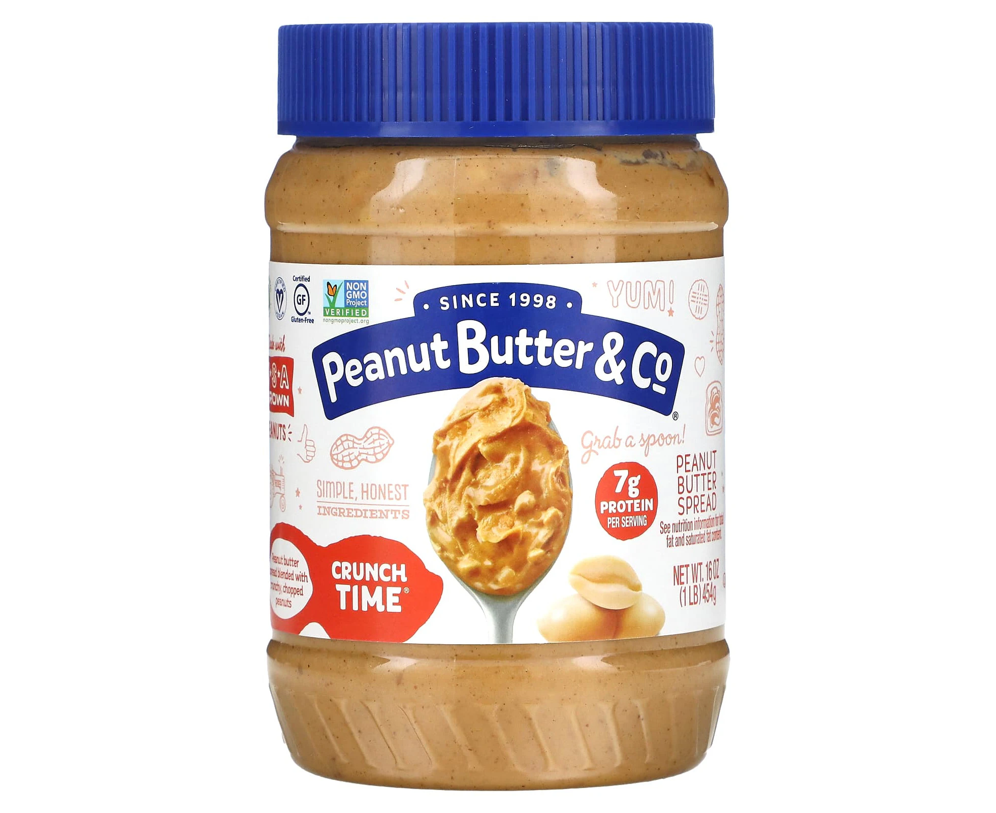 Peanut Butter & Co., Peanut Butter Spread, Crunch Time, 16 oz (454 g)