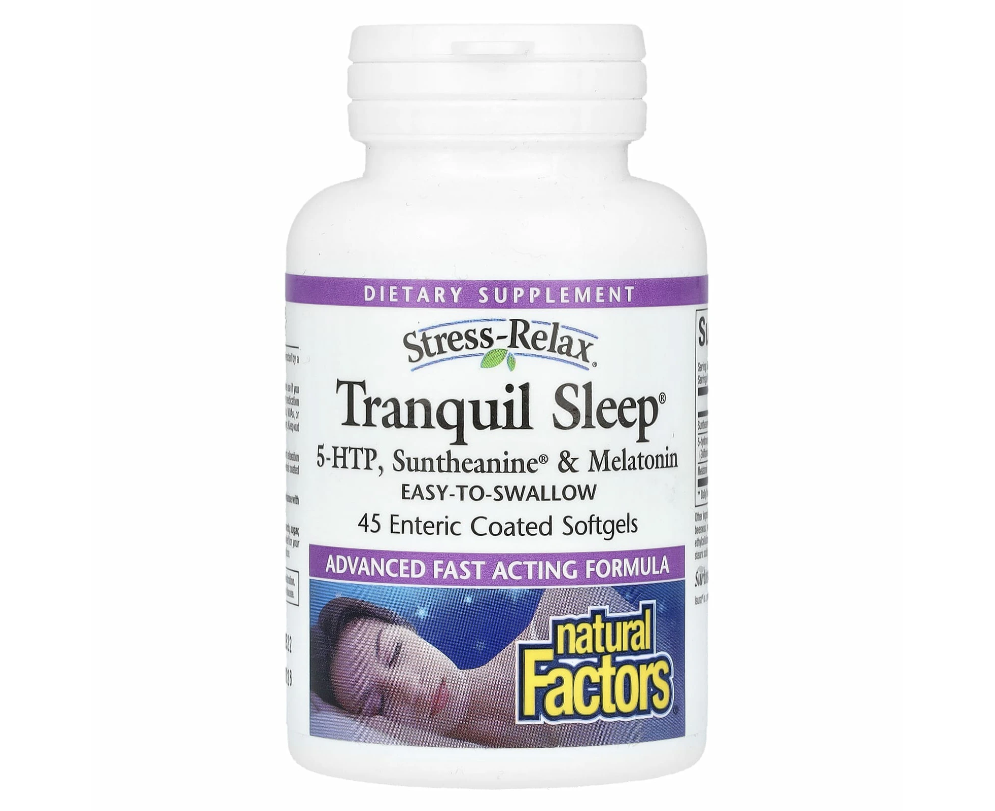 Natural Factors, Stress-Relax, Tranquil Sleep, 45 Enteric Coated Softgels