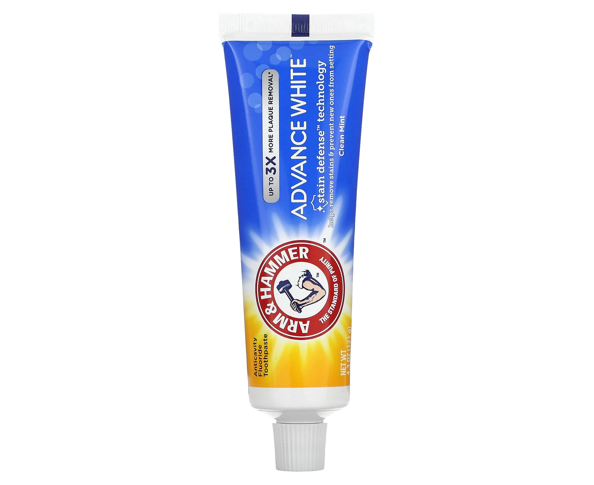 Arm & Hammer, AdvanceWhite, Anticavity Fluoride Toothpaste, Clean Mint, 4.3 oz (121 g)