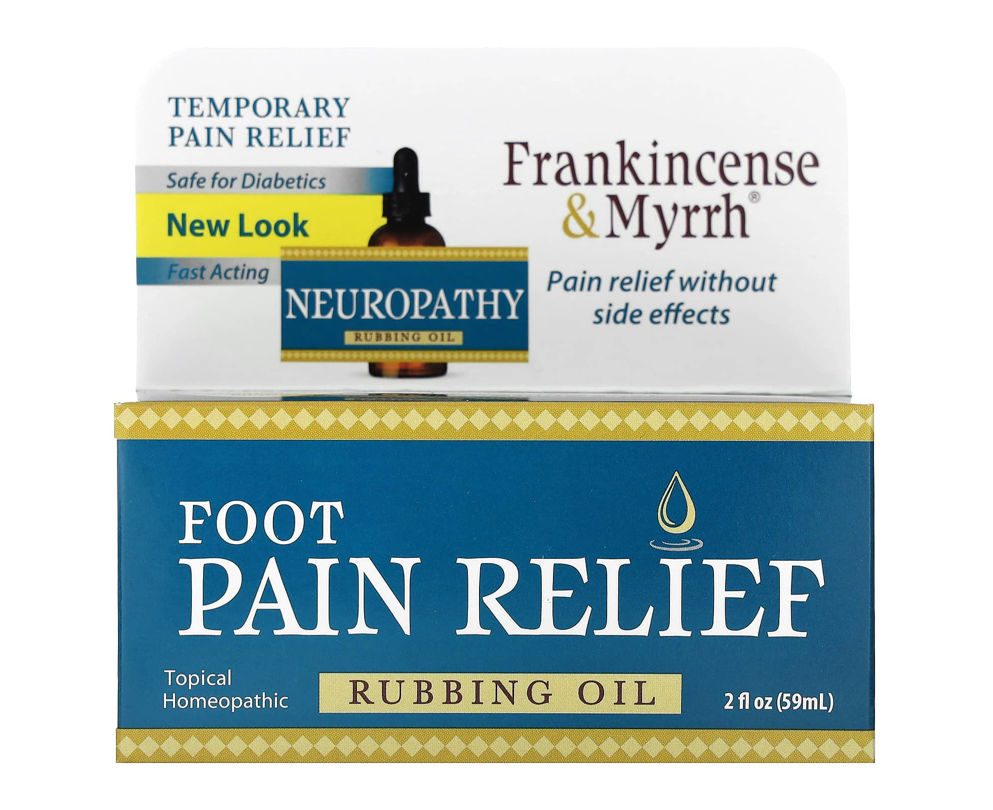 Frankincense & Myrrh, Foot Pain Relief Rubbing Oil, 2 fl oz (59 ml)