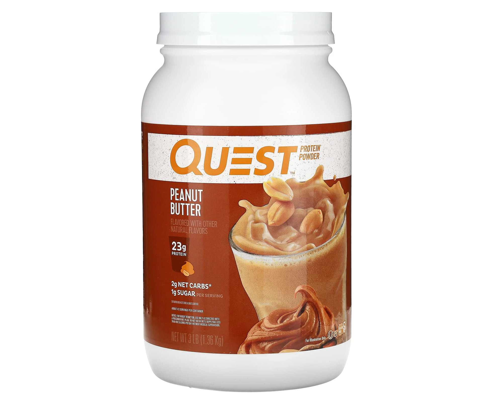 Quest Nutrition, Protein Powder, Peanut Butter, 3 lbs (1.36 kg)