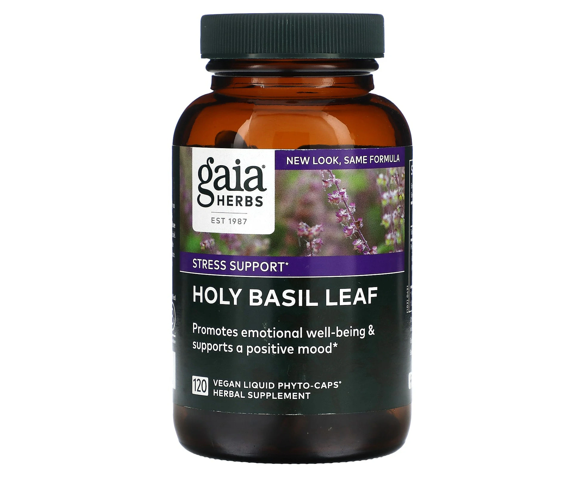 Gaia Herbs, Holy Basil Leaf, 120 Vegan Liquid Phyto-Caps