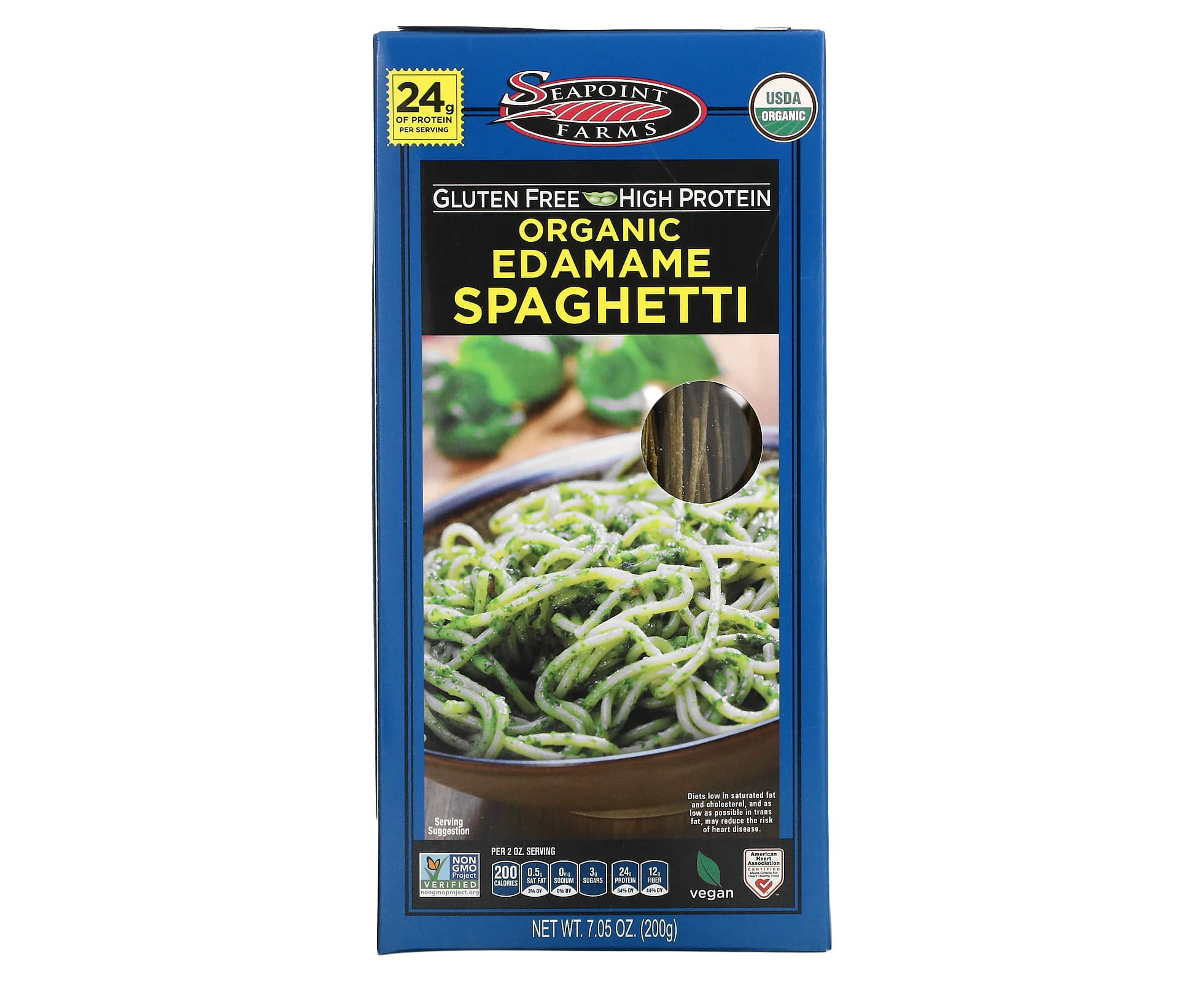 Seapoint Farms, Organic Edamame Spaghetti, 7.05 oz (200 g)