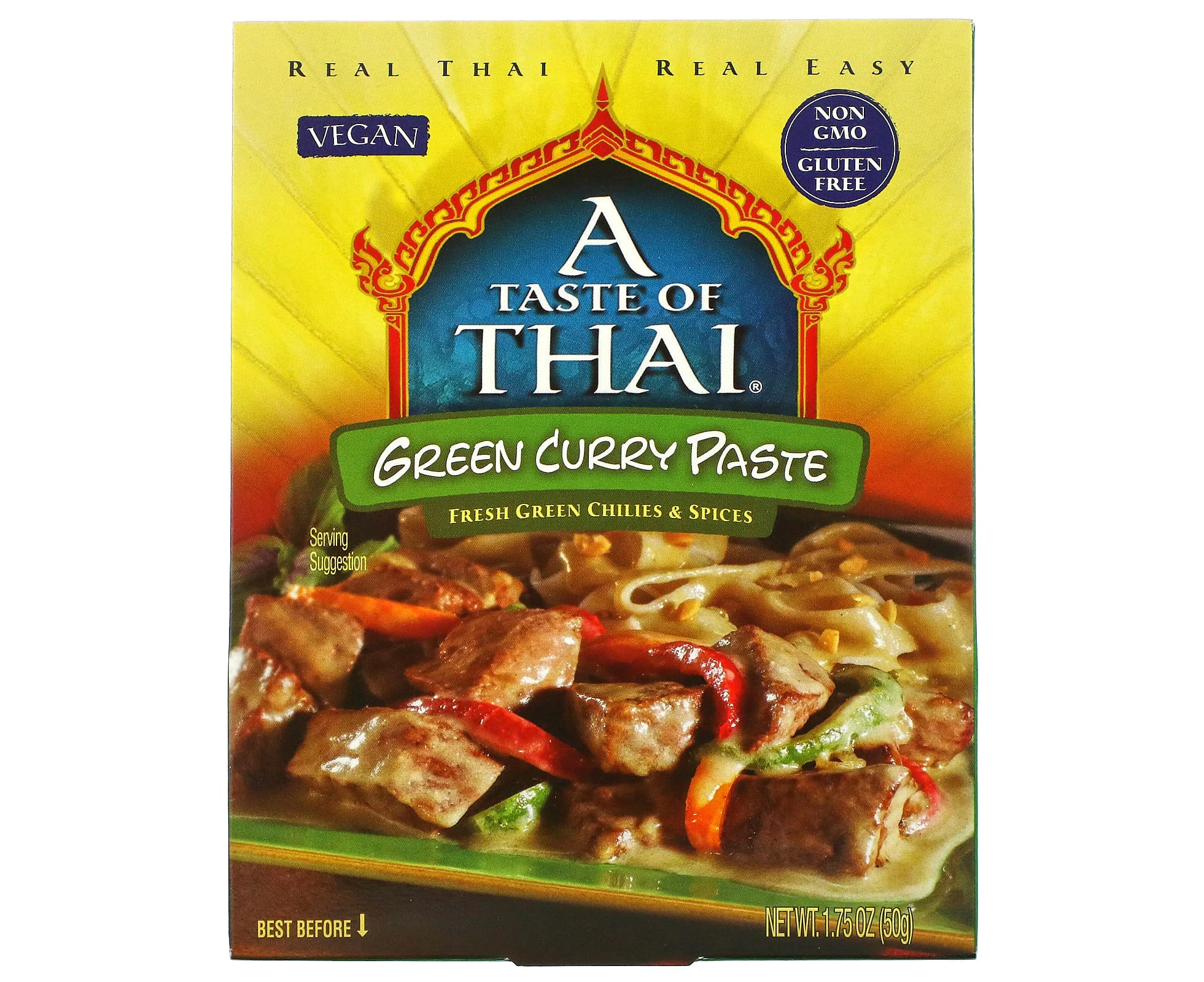 A Taste Of Thai, Green Curry Paste, 1.75 oz (50 g)