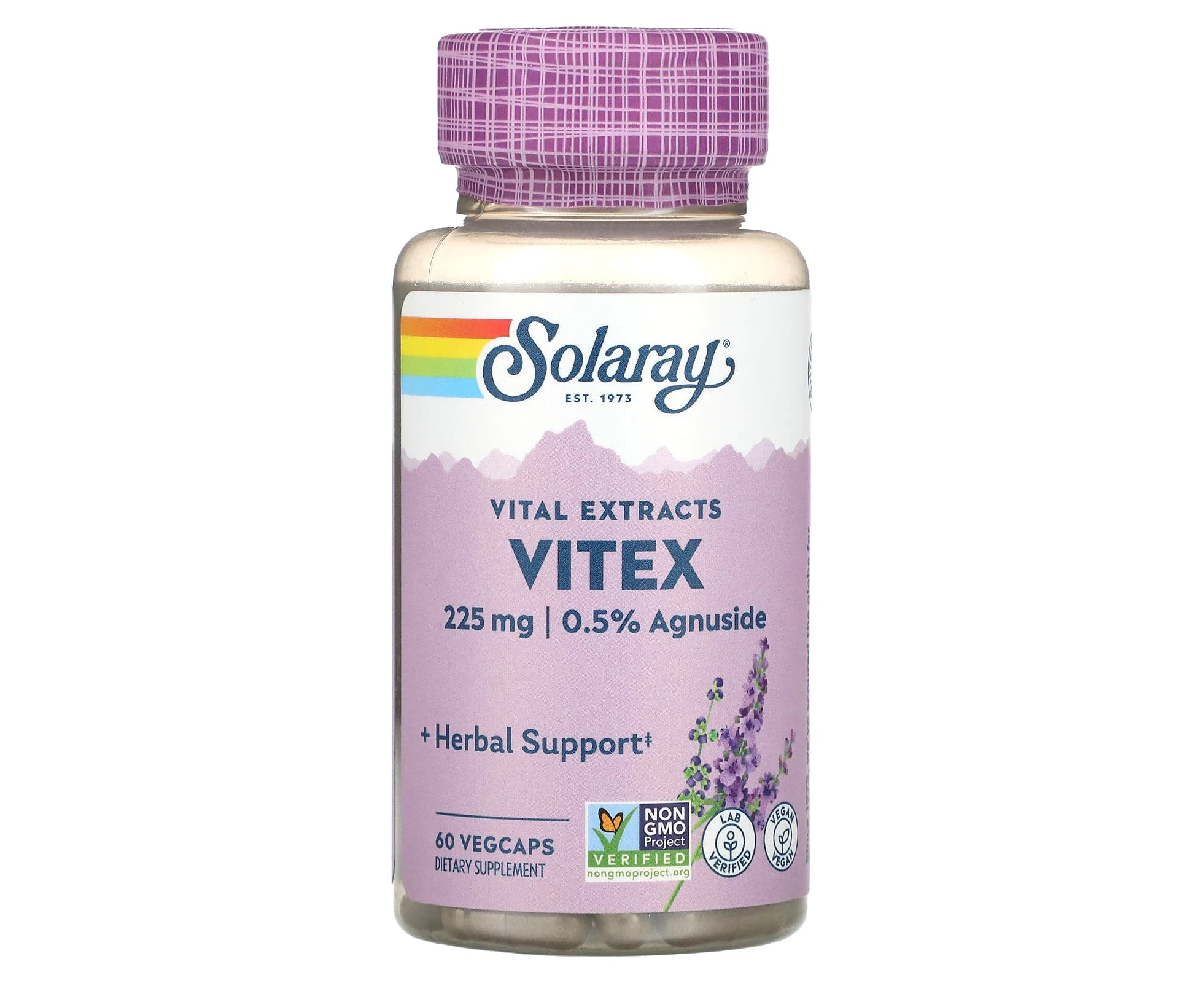 Solaray, Vitex Berry Extract, 225 mg, 60 VegCaps