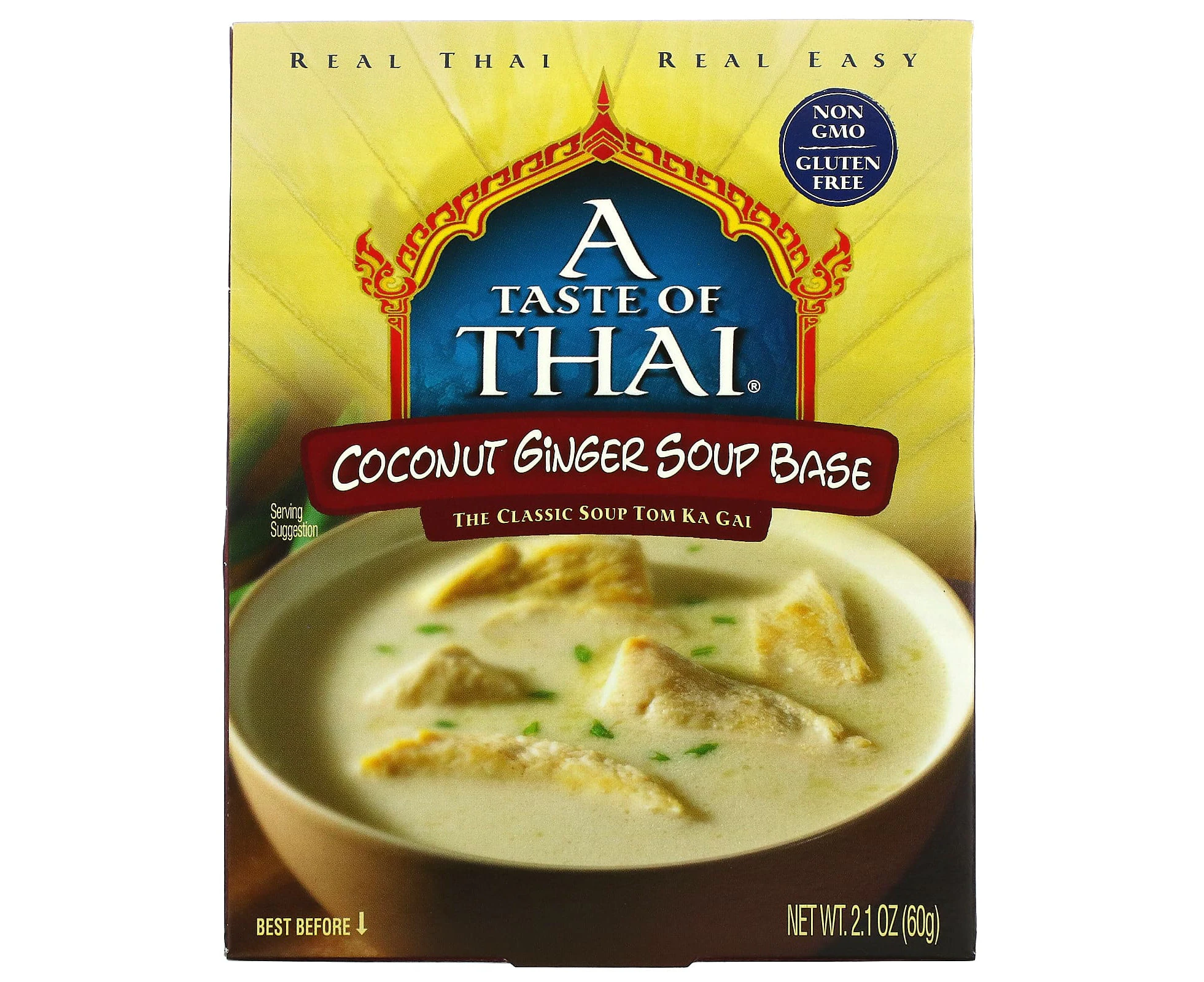 A Taste Of Thai, Coconut Ginger Soup Base, 2.1 oz (60 g)