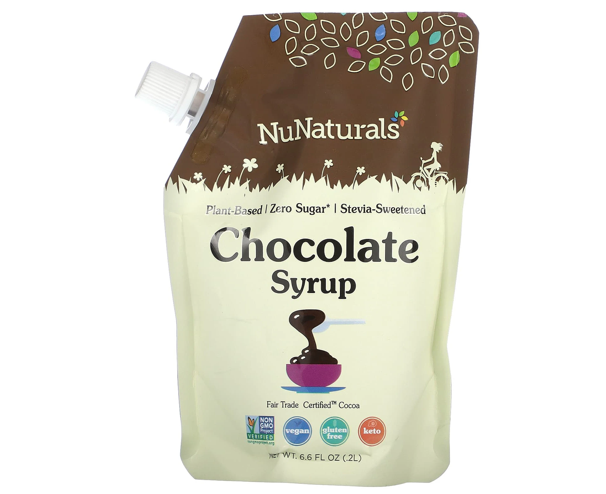 NuNaturals, Chocolate Syrup, 6.6 fl oz (0.2 l)