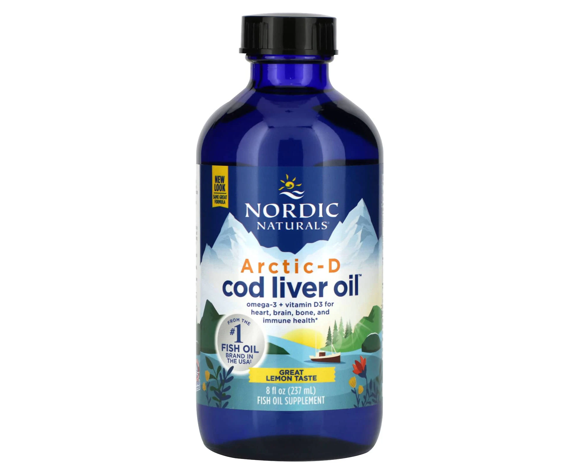 Nordic Naturals, Arctic-D Cod Liver Oil, Lemon, 8 fl oz (237 ml)