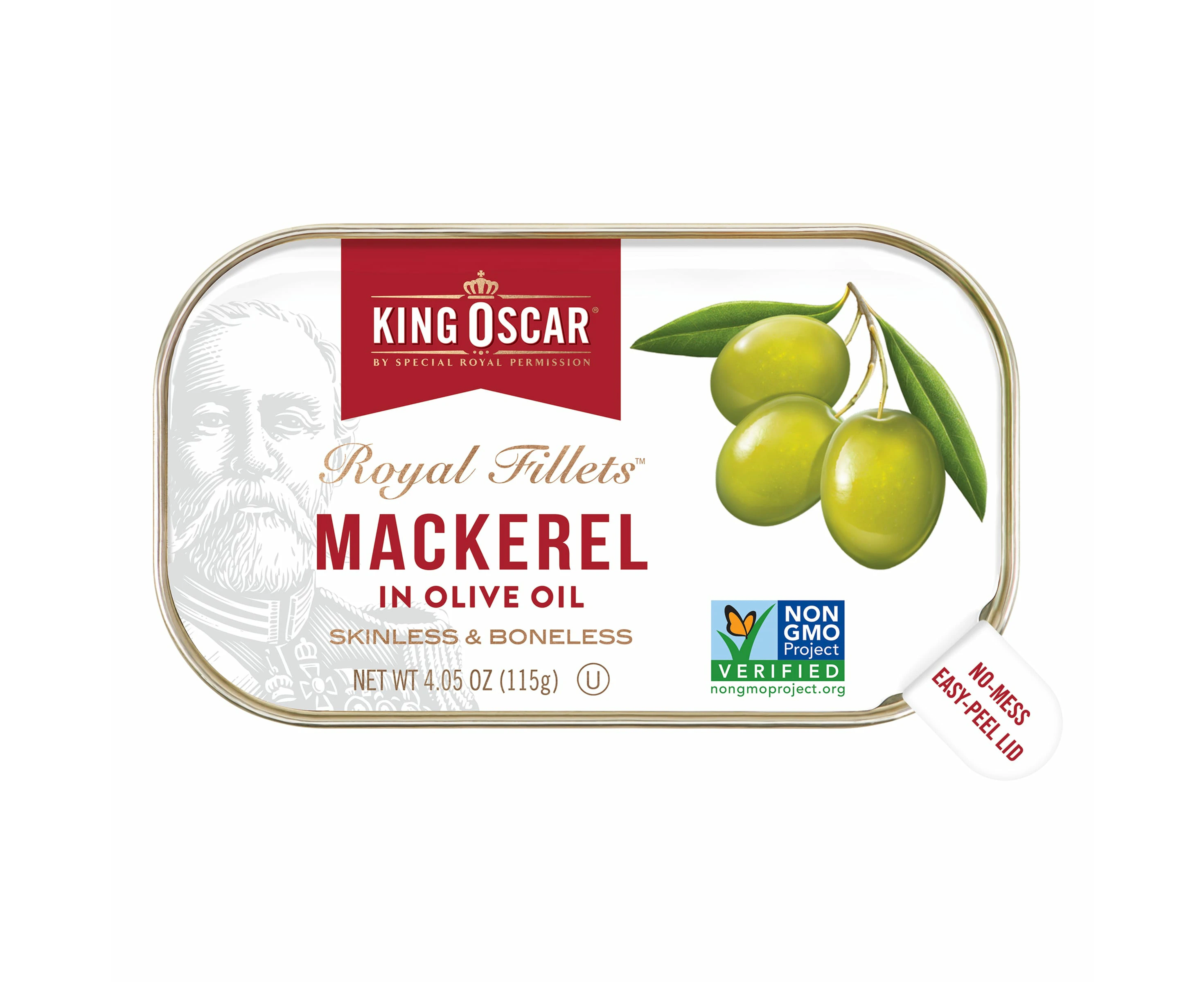 King Oscar, Royal Fillets, Mackerel in Olive Oil, 4.05 oz (115 g)