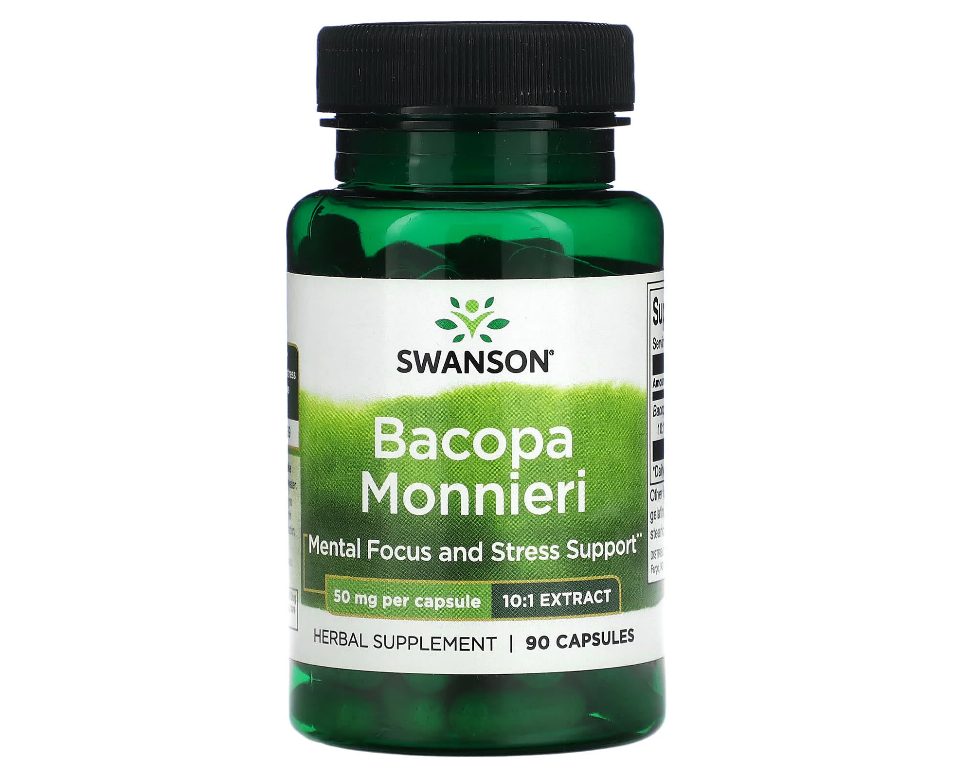 Swanson, Bacopa Monnieri, 50 mg Per Capsule, 90 Capsules