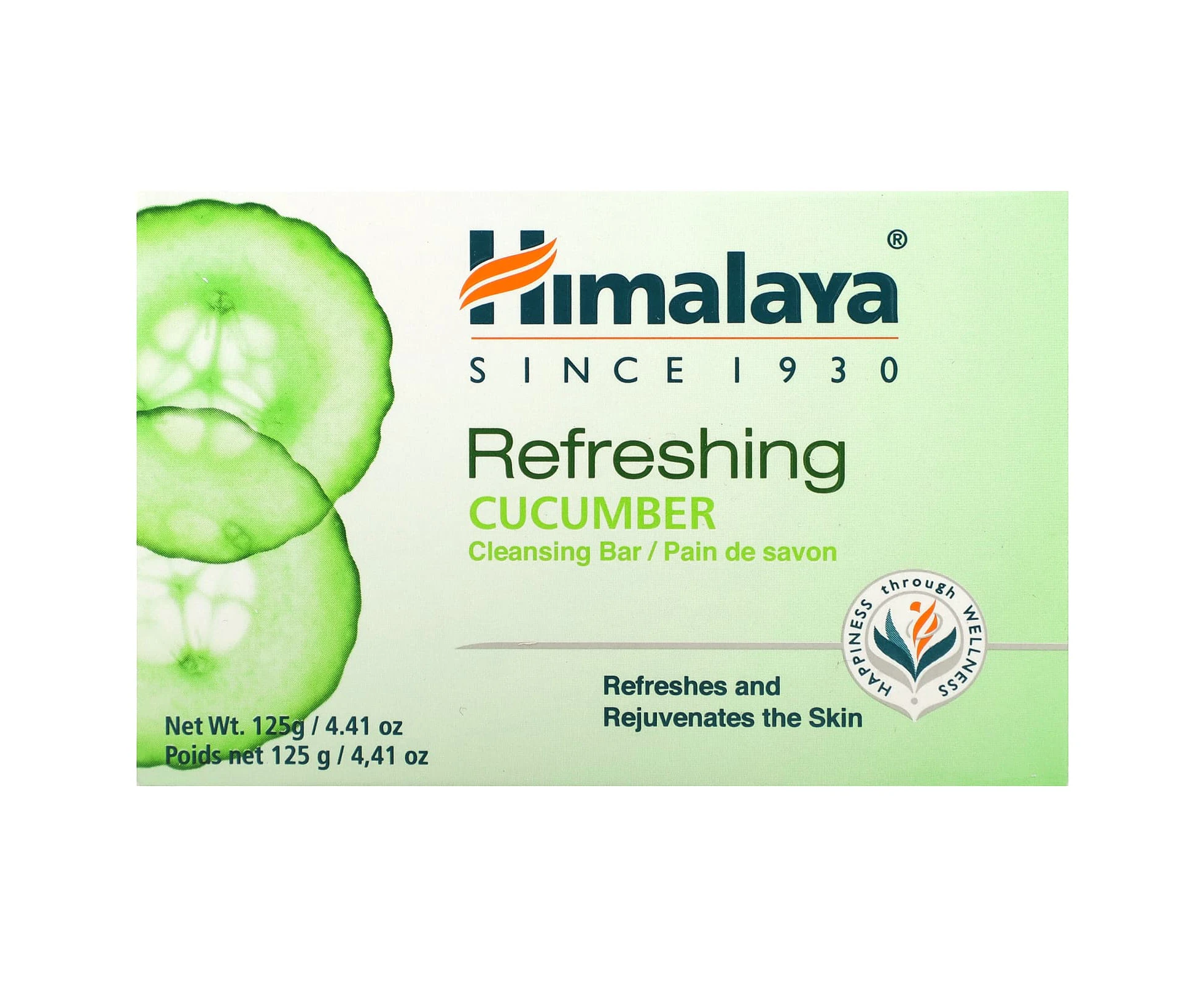 Himalaya, Refreshing Cleansing Bar, Cucumber, 4.41 oz (125 g)