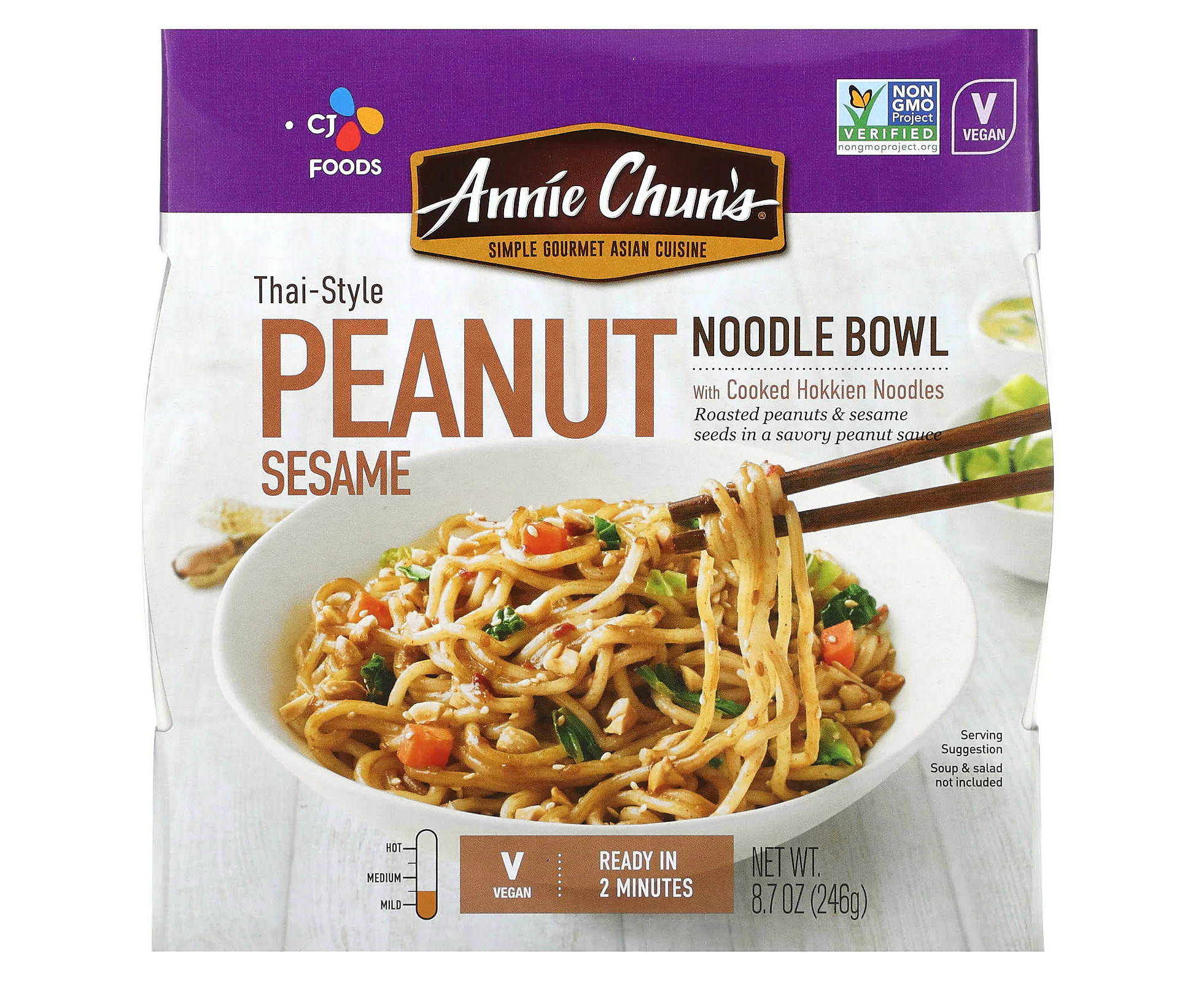 Annie Chun's, Noodle Bowl, Thai-Style Peanut Sesame, Mild, 8.7 oz (246 g)