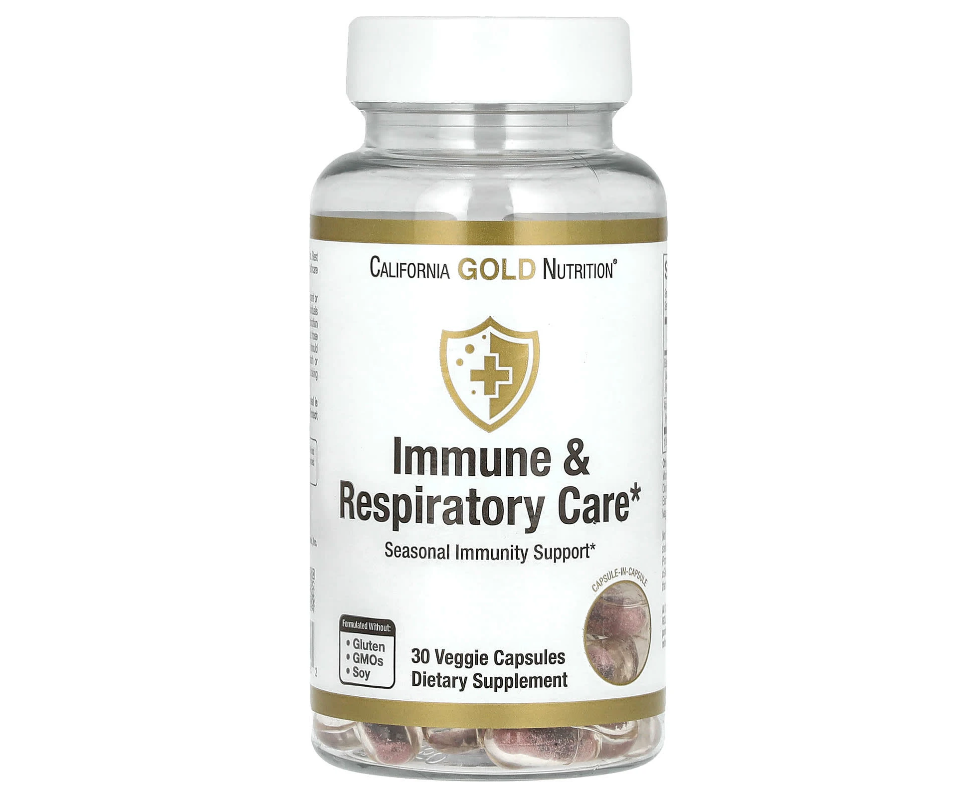 California Gold Nutrition, Immune & Respiratory Care, 30 Veggie Capsules