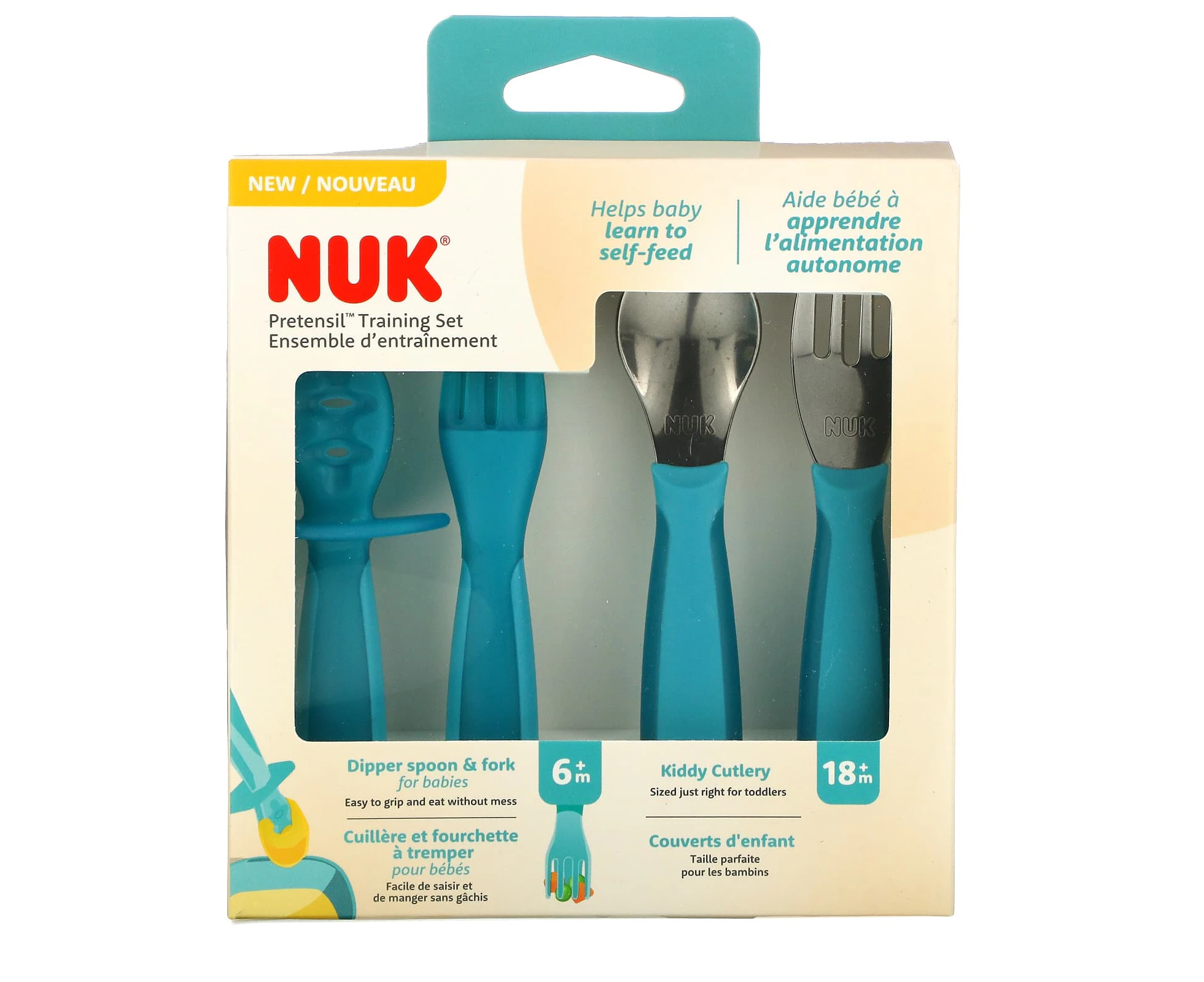 NUK, Pretensil Training Set, 6 - 18+ Months, 4 Piece Set