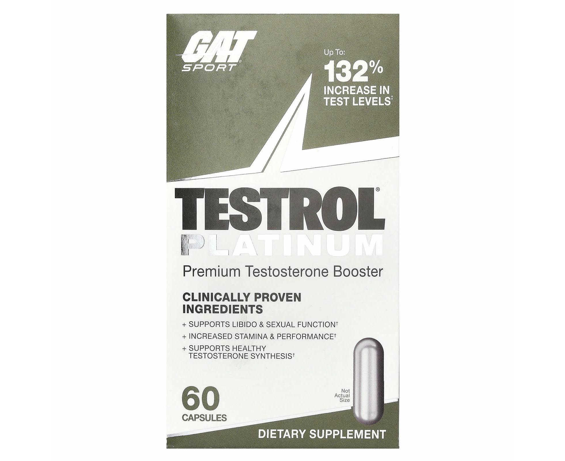 GAT, Testrol¬Æ Platinum, Premium Testosterone Booster, 60 Capsules