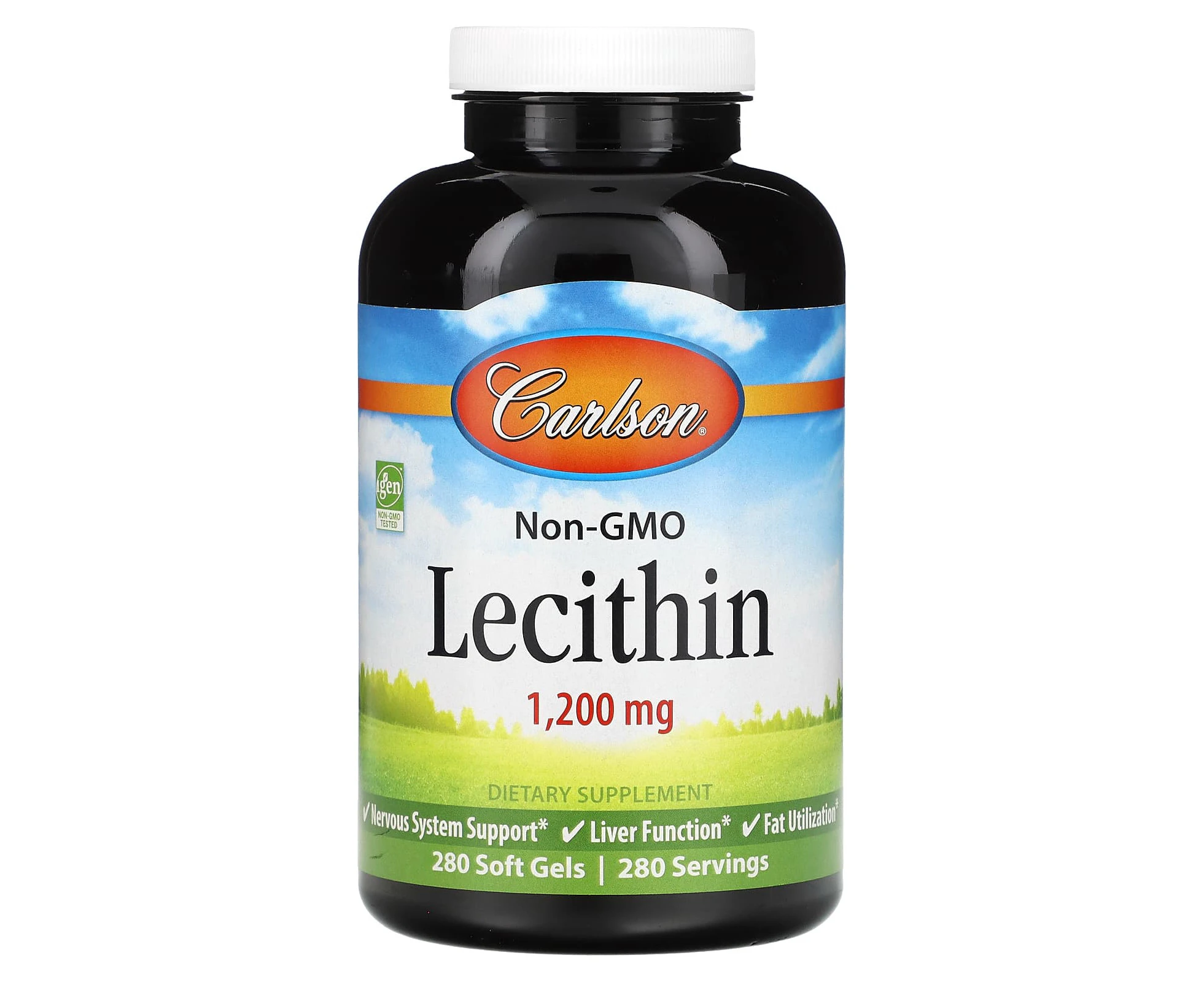 Carlson, Lecithin, 1,200 mg, 280 Soft Gels