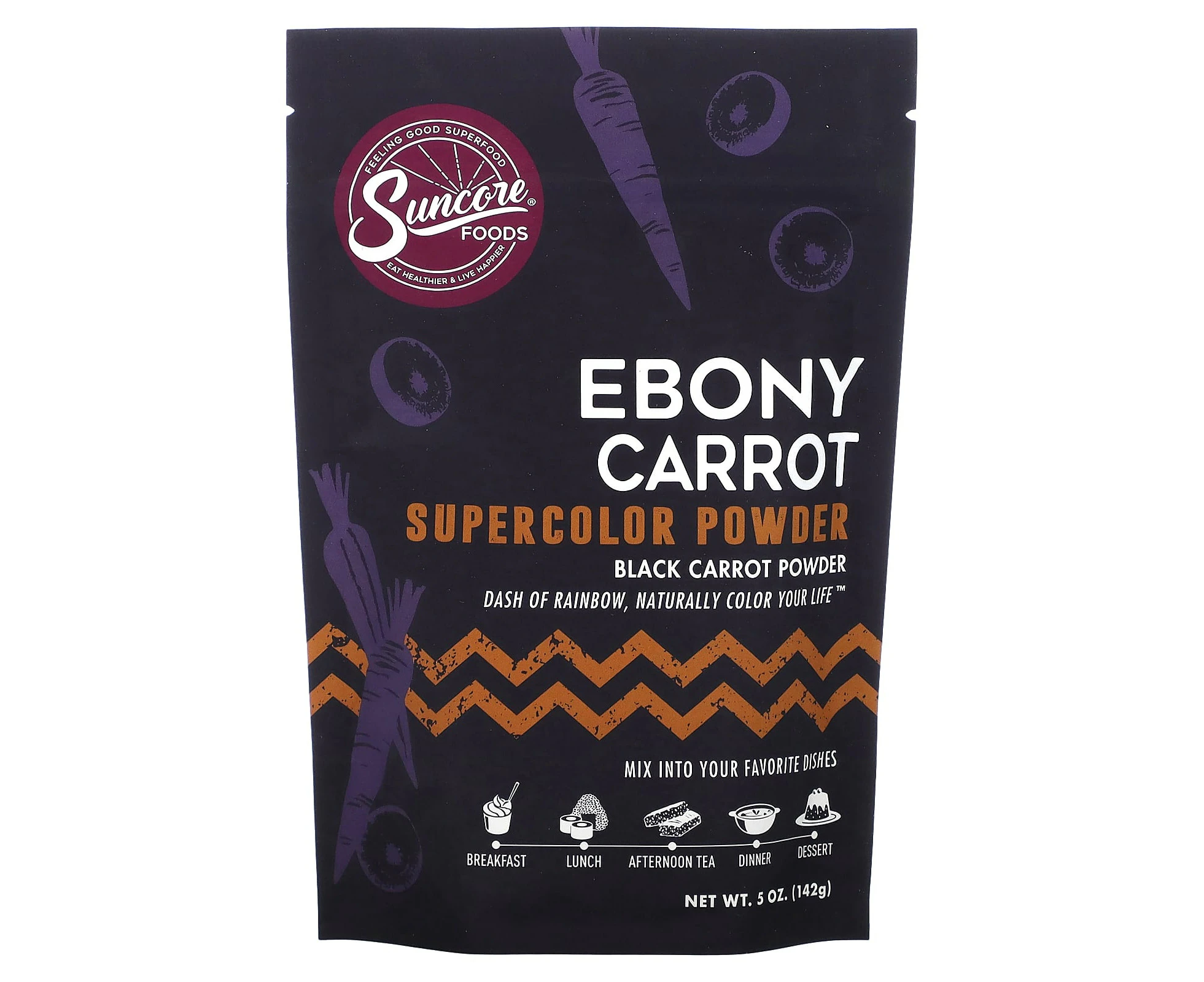 Suncore Foods, Ebony Carrot, Supercolor Powder, 5 oz. (142 g)