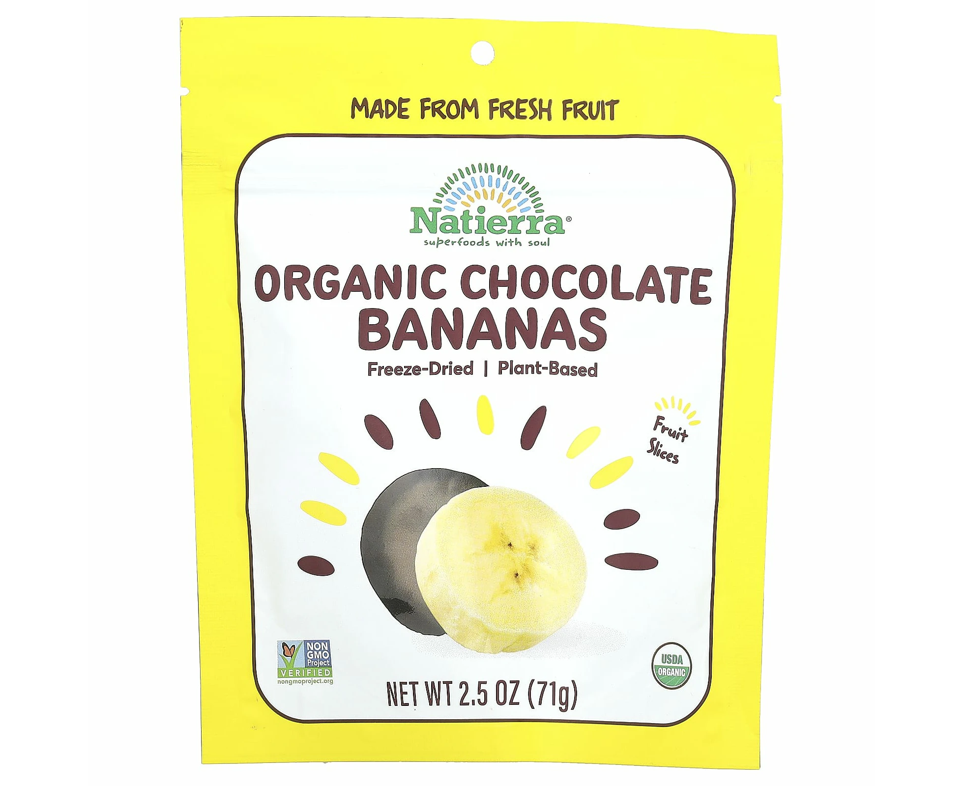 Natierra, Organic Freeze-Dried Chocolate Banana, 2.5 oz (71 g)