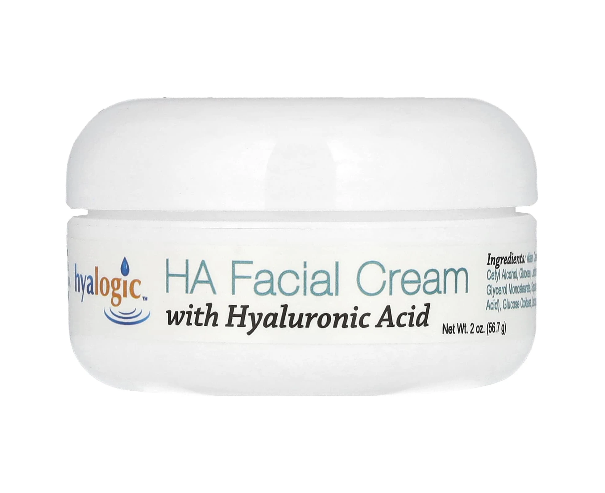 Hyalogic, HA Facial Cream with Hyaluronic Acid, Fragrance Free, 2 oz (56.7 g)