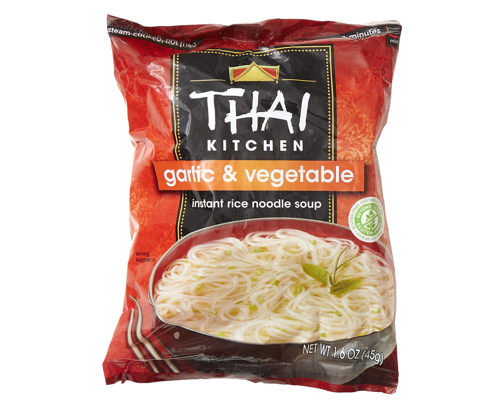 Thai Kitchen, Instant Rice Noodle Soup, Garlic & Vegetable, 1.6 oz (45 g)